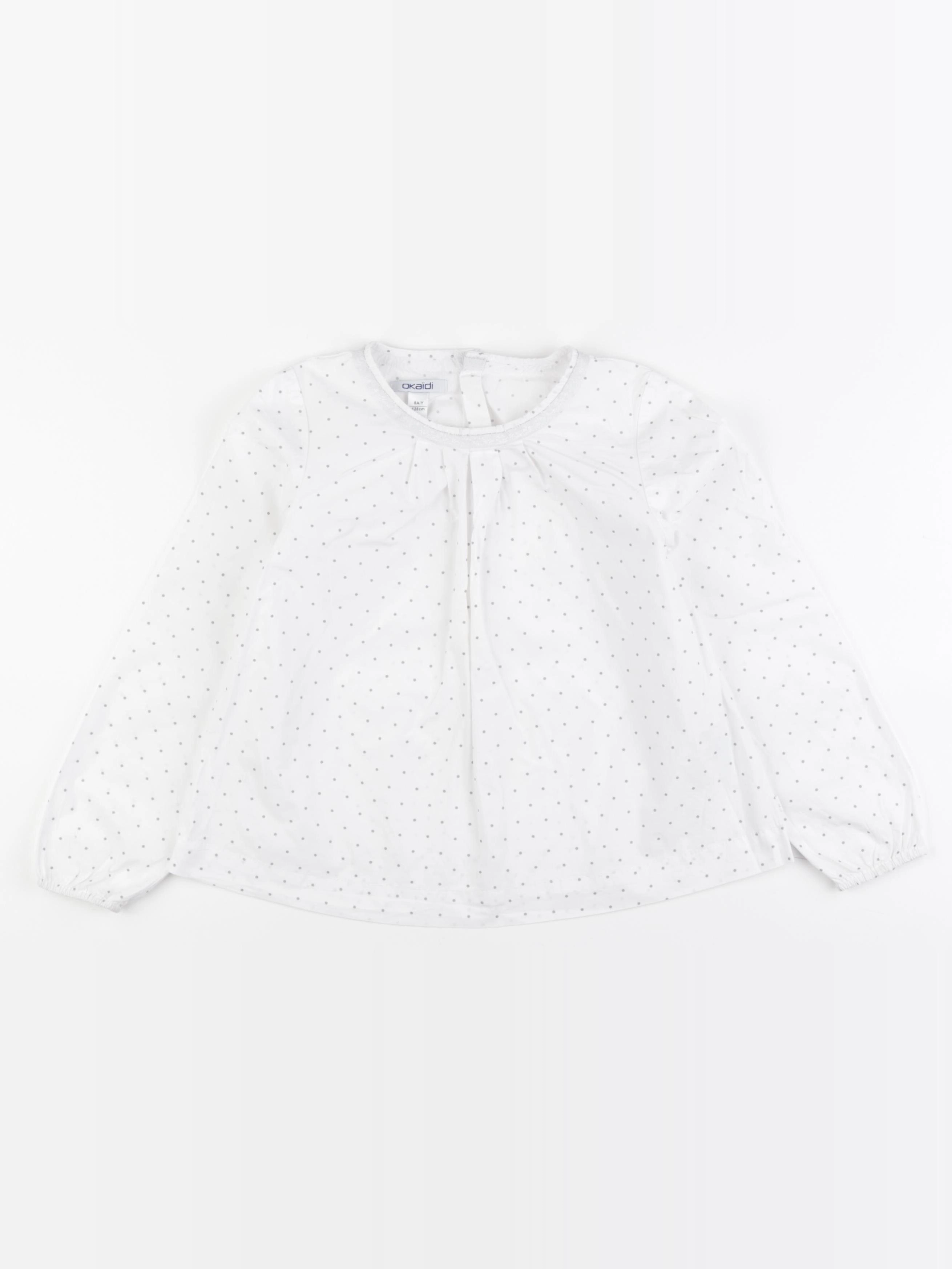 Okaidi - blouse blanc, argent - 8 ans