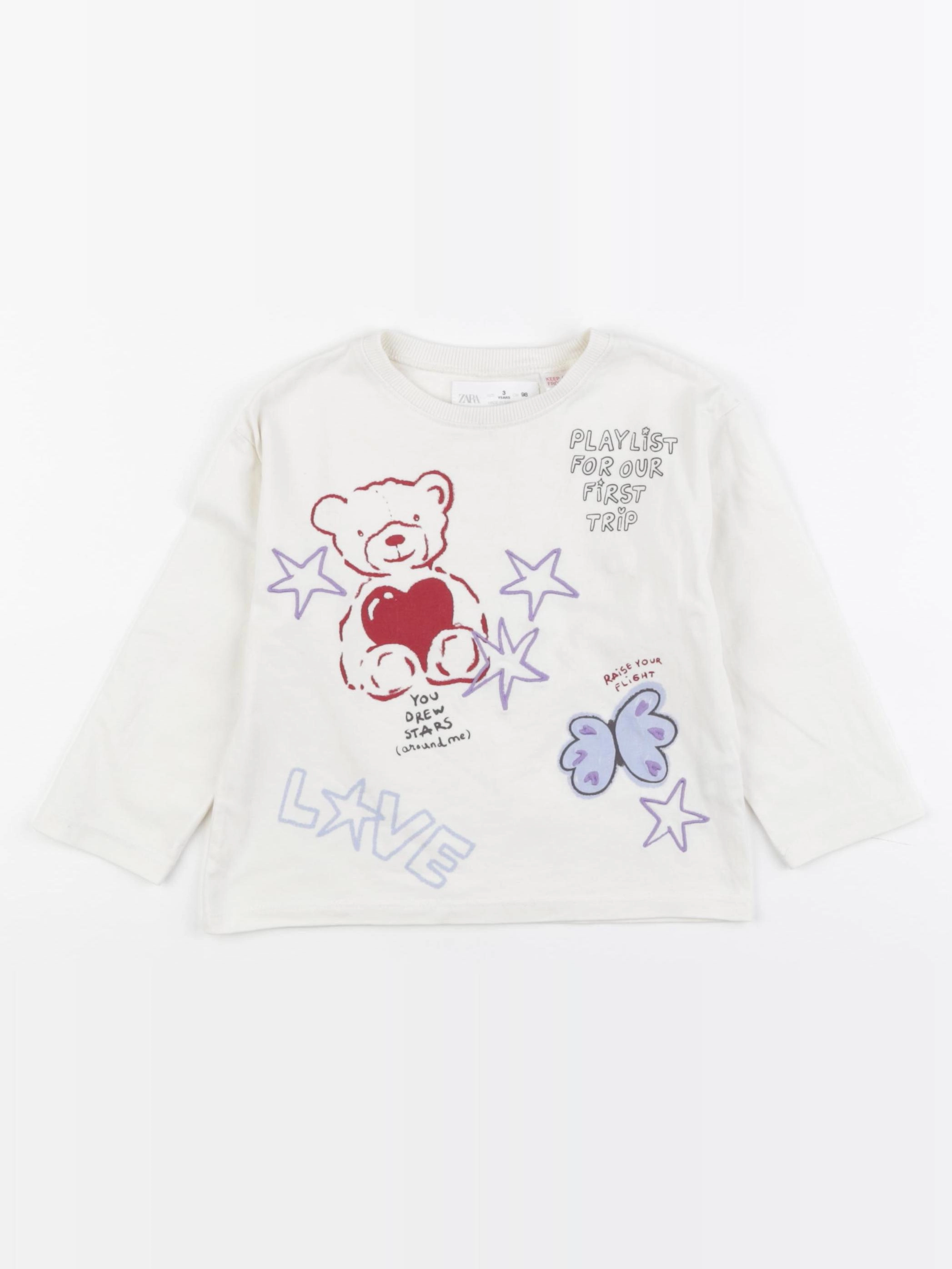Zara - tee-shirt blanc - 3 ans