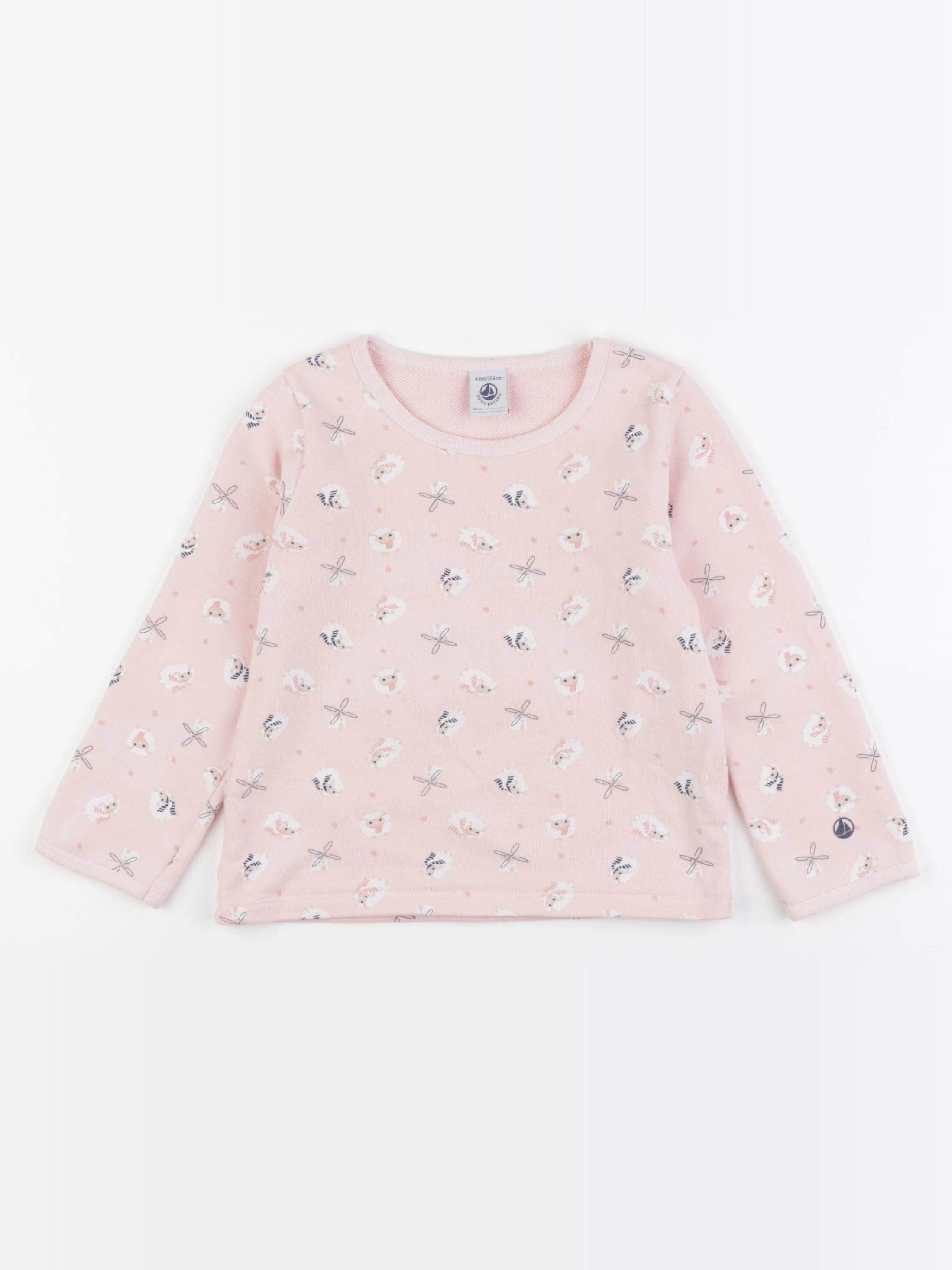 Petit Bateau - sweat rose - 4 ans