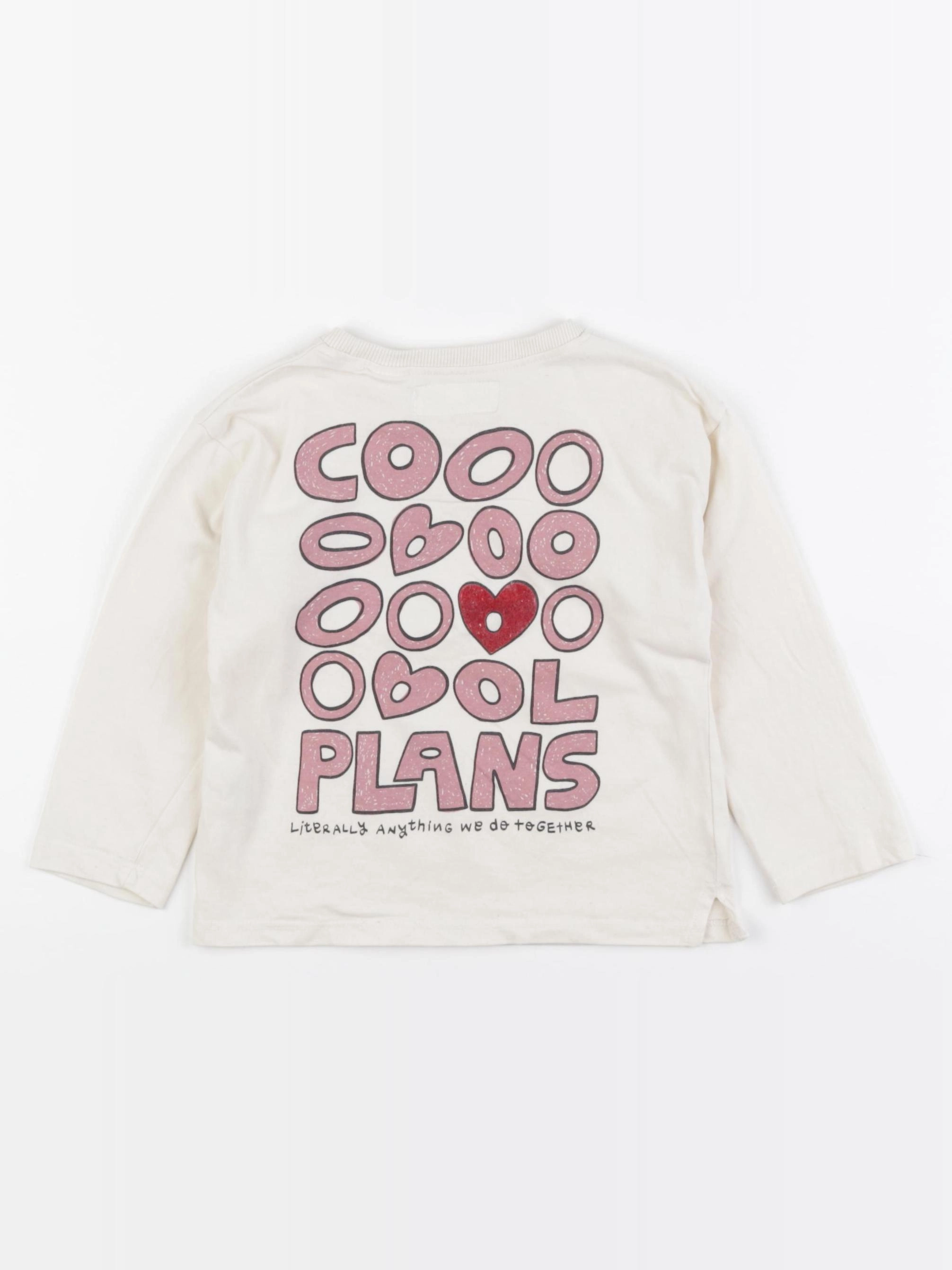 Zara - tee-shirt imprimé au dos beige - 3 ans