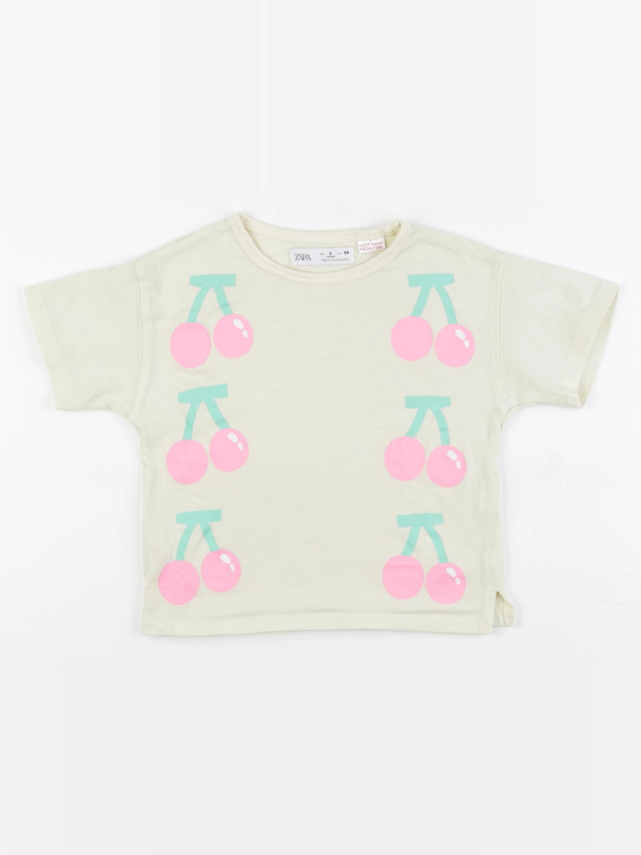 Zara - tee-shirt jaune - 3 ans