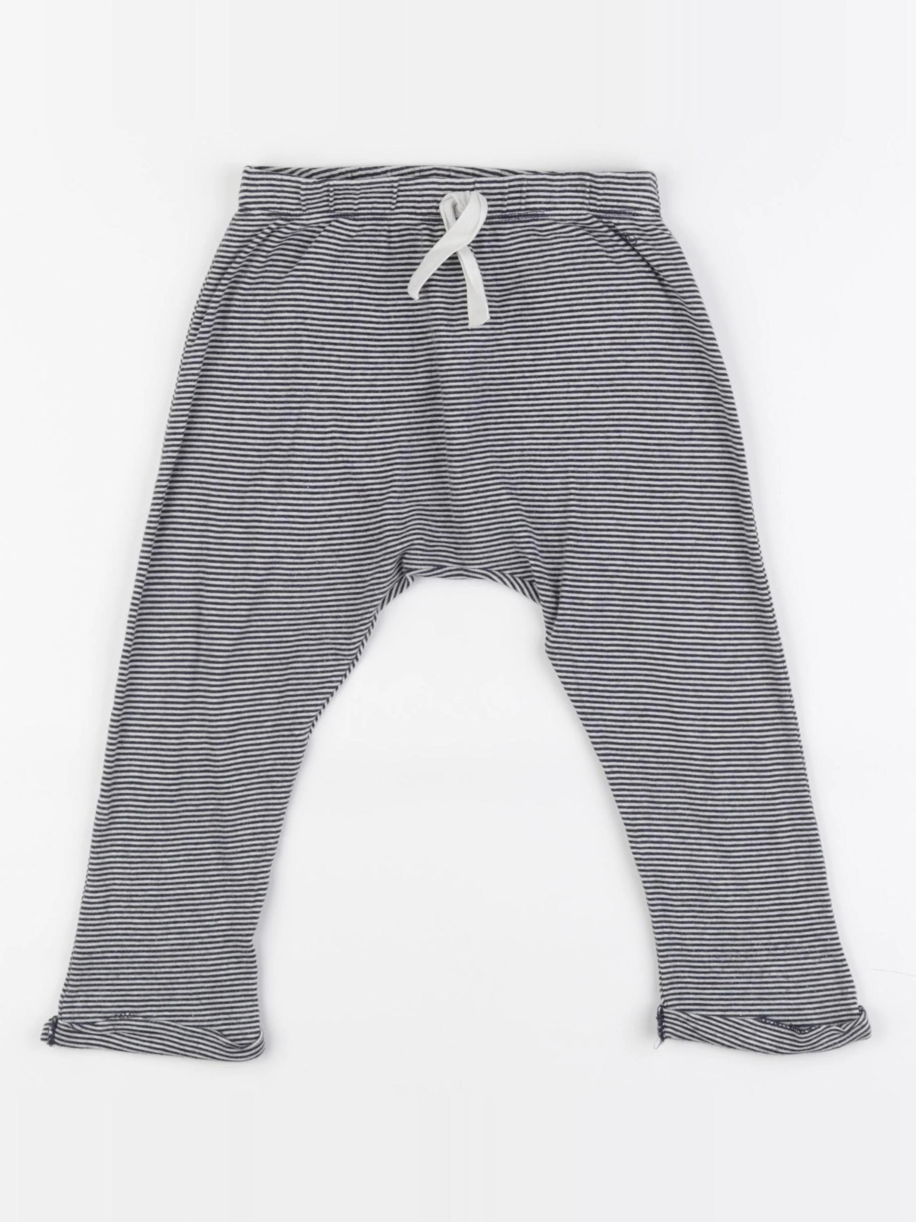 Petit Bateau - sarouel blanc, bleu - 36 mois