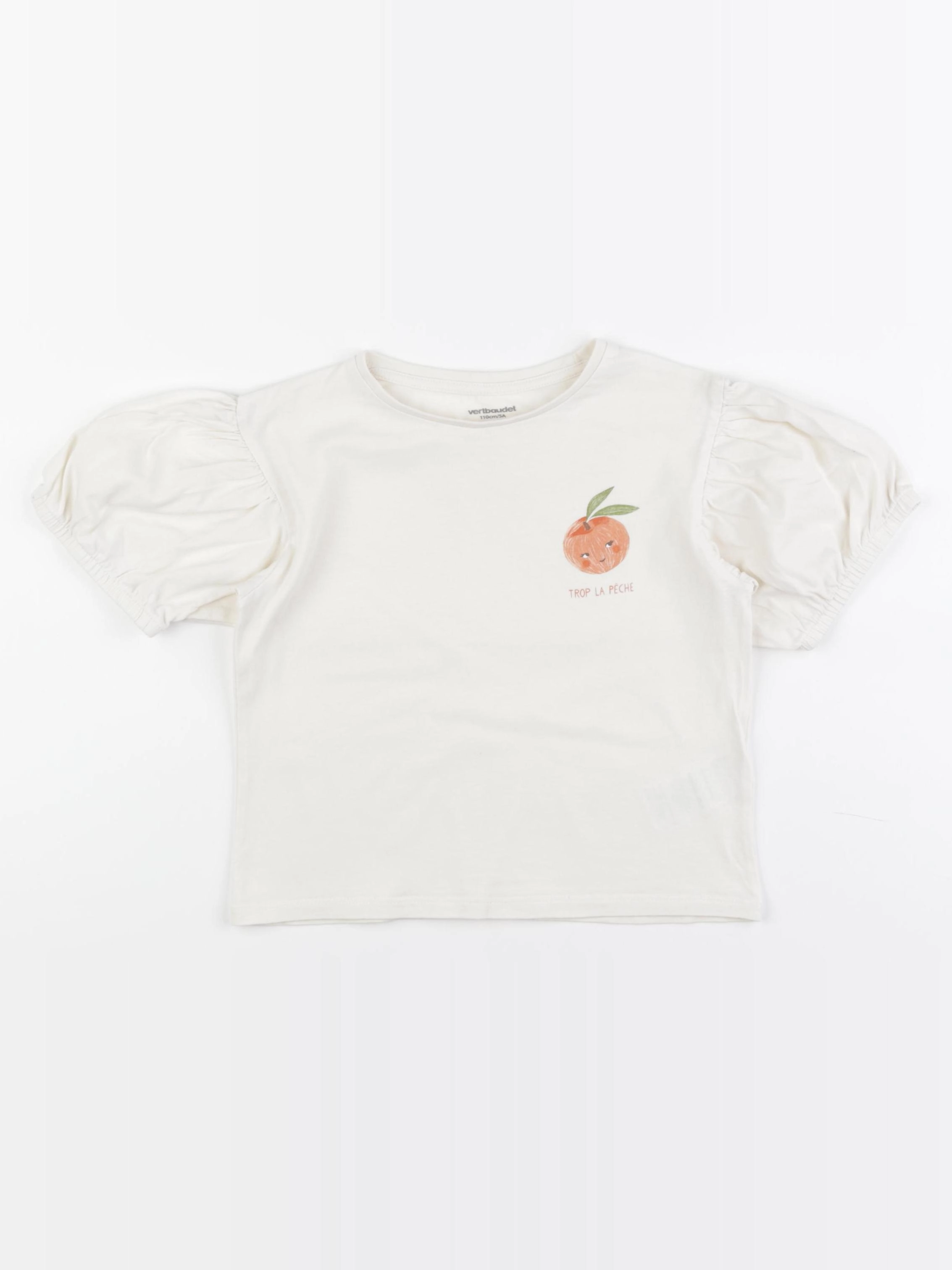 Vertbaudet - tee-shirt blanc - 5 ans
