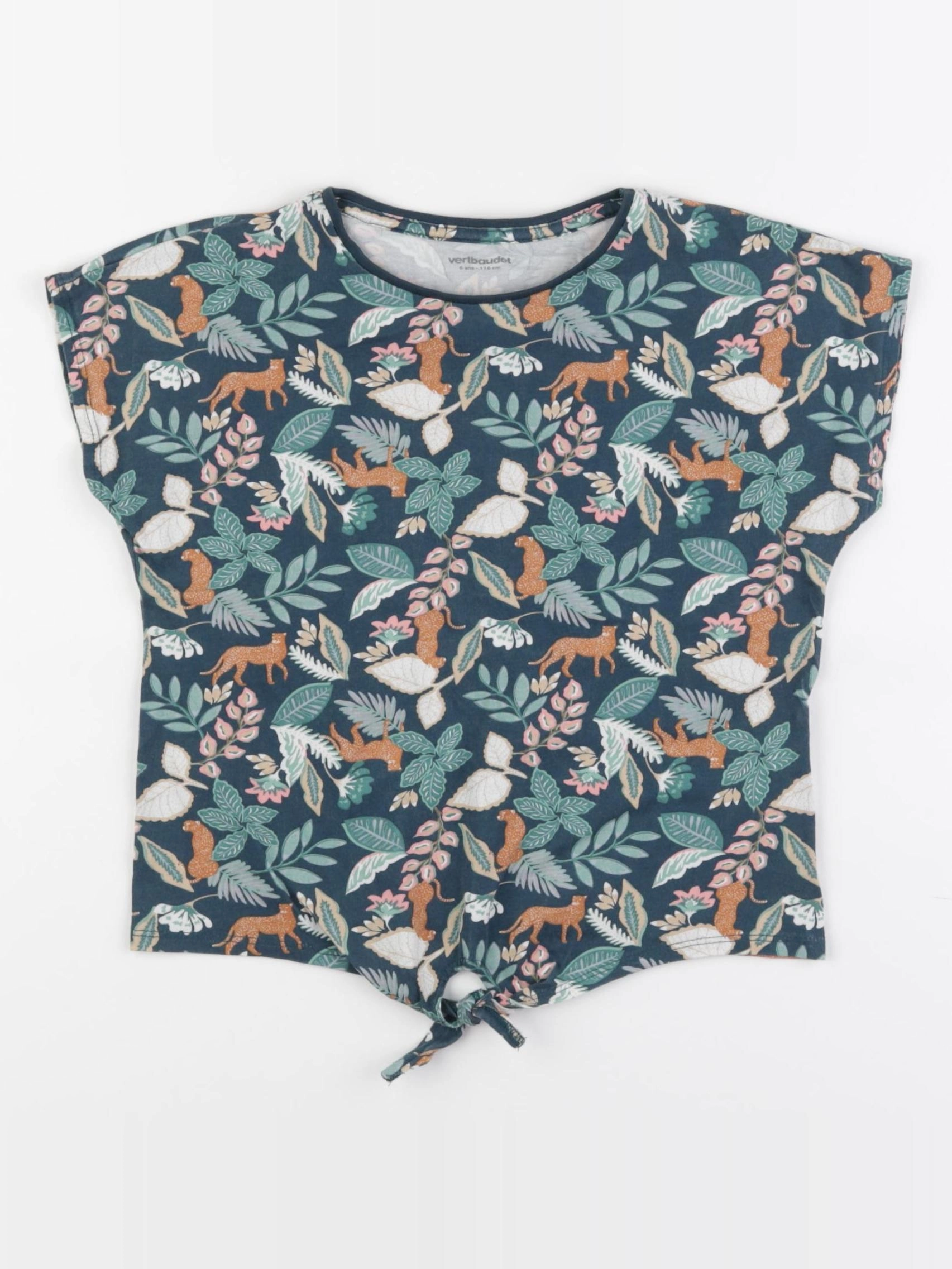 Vertbaudet - tee-shirt vert - 6 ans