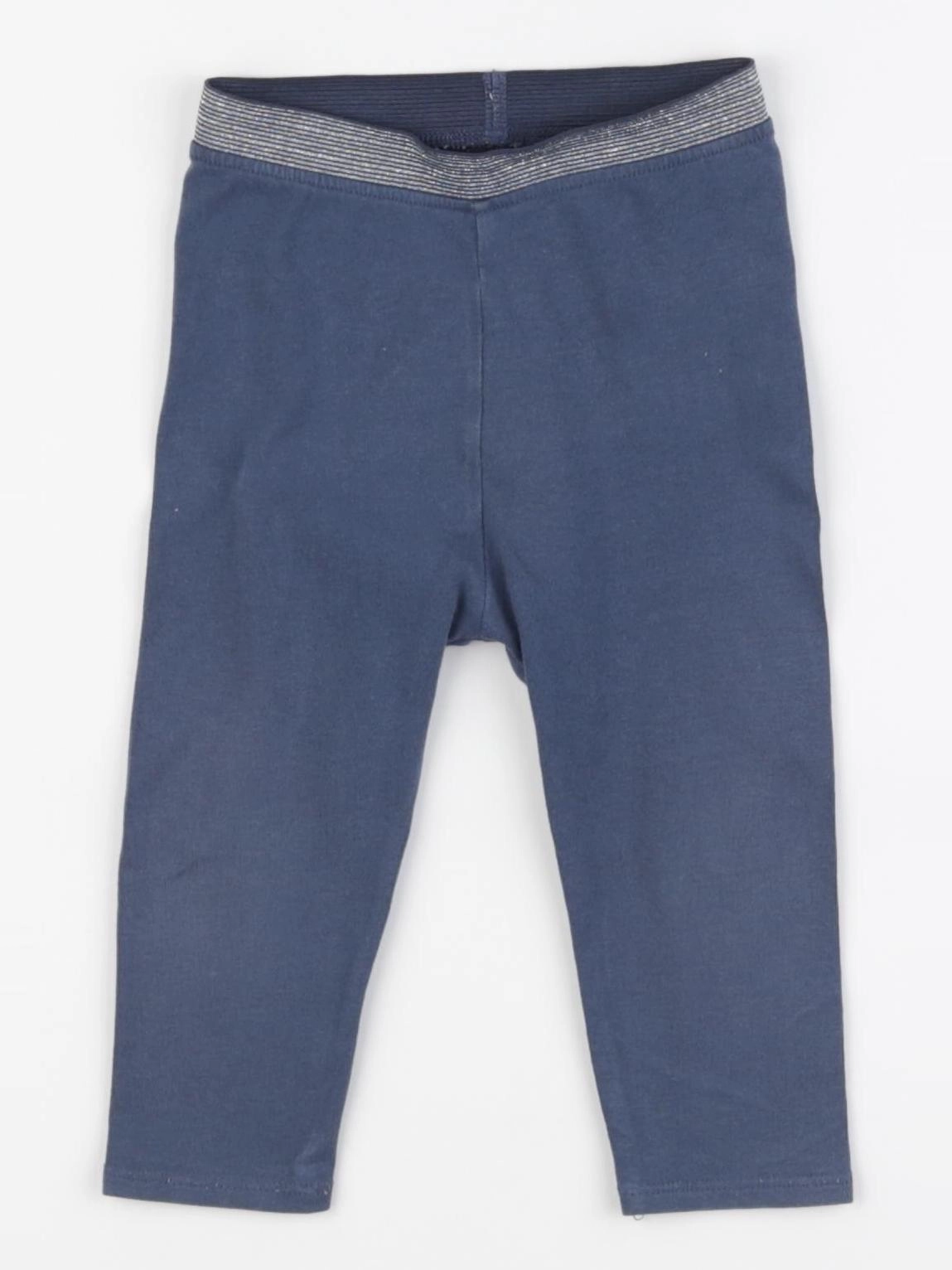 Vertbaudet - legging bleu - 9/12 mois