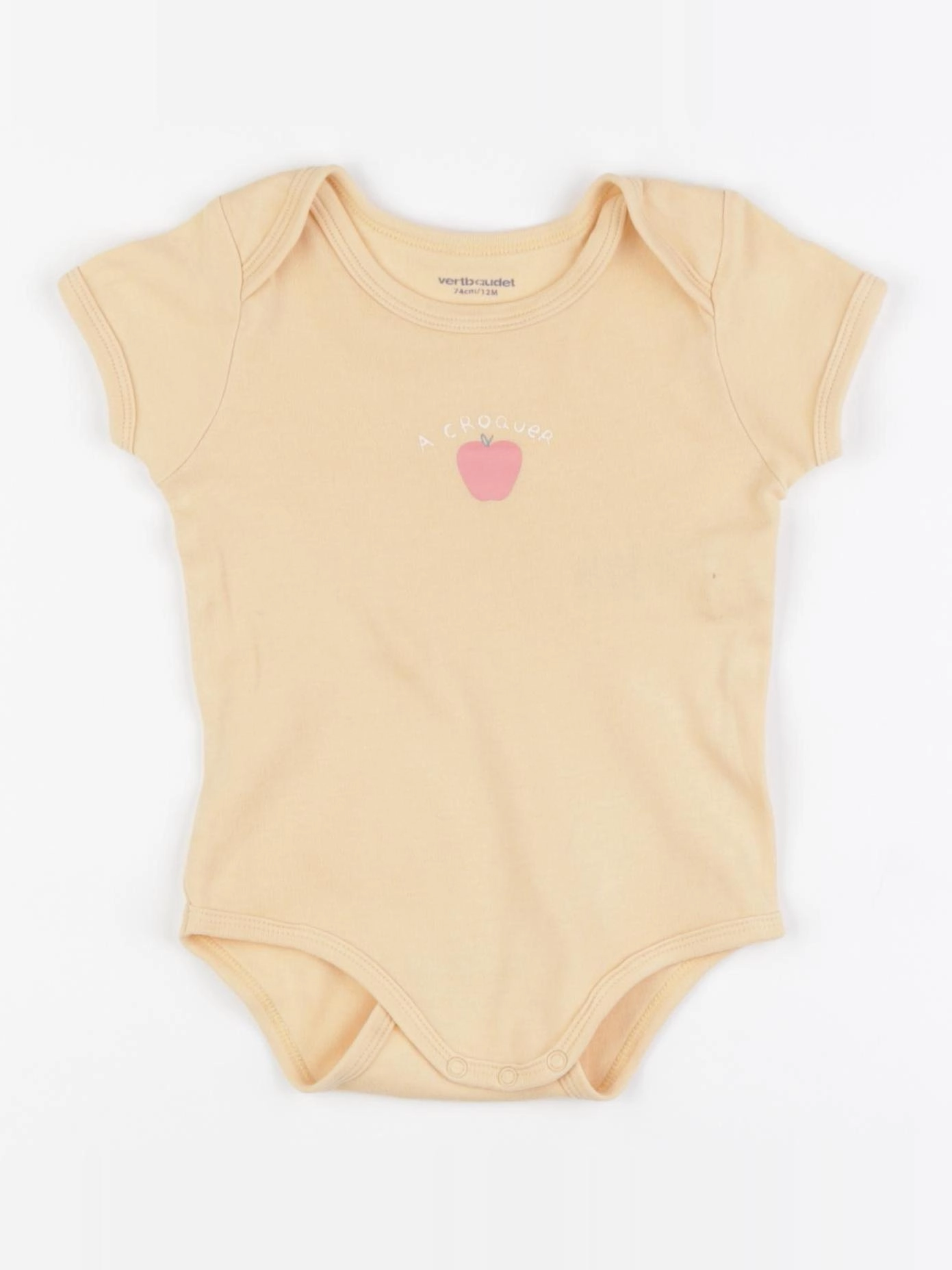 Vertbaudet - body orange - 12 mois