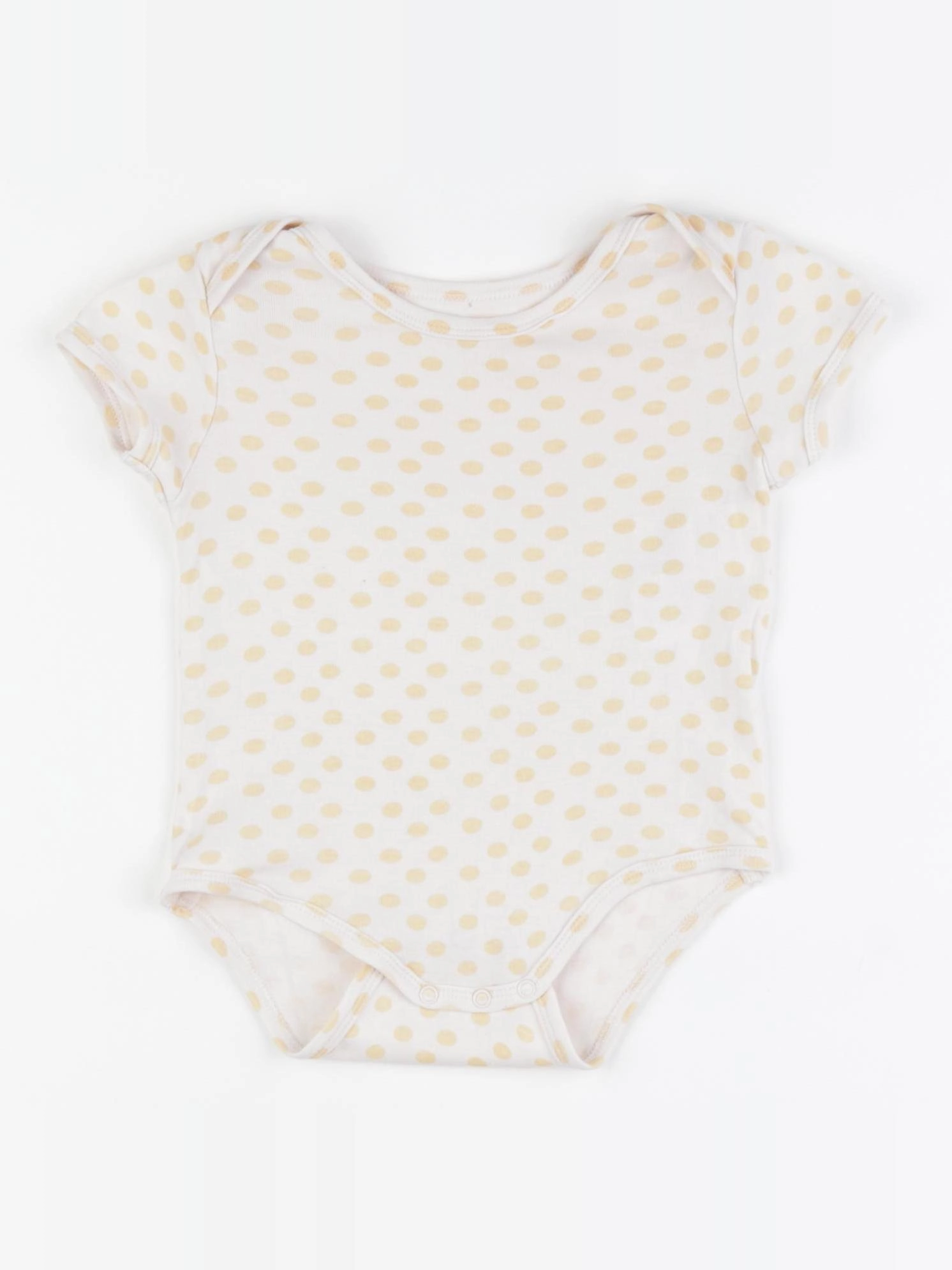 Vertbaudet - body blanc, orange - 12 mois