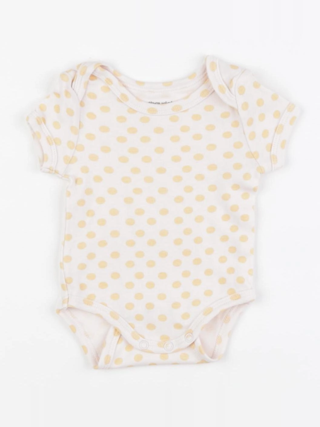 Vertbaudet - body blanc, orange - 1 mois