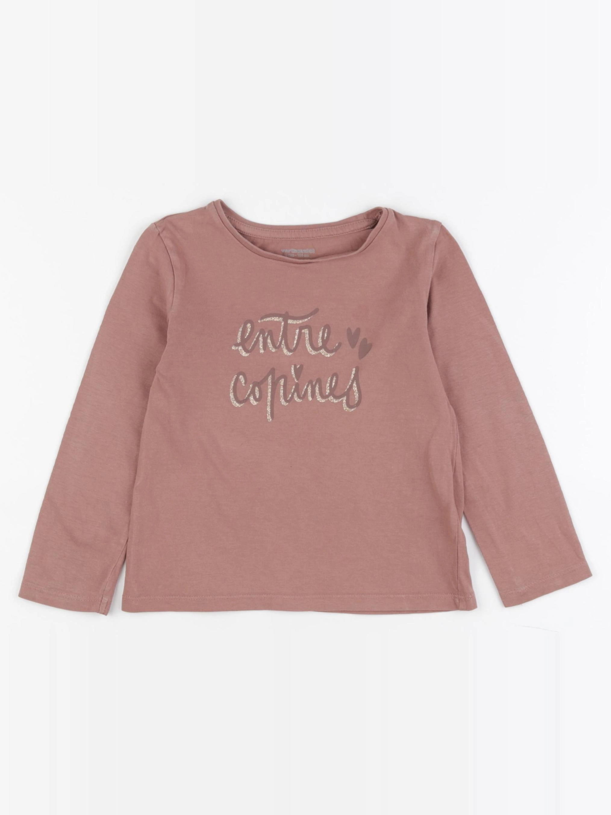 Vertbaudet - tee-shirt marron - 4 ans