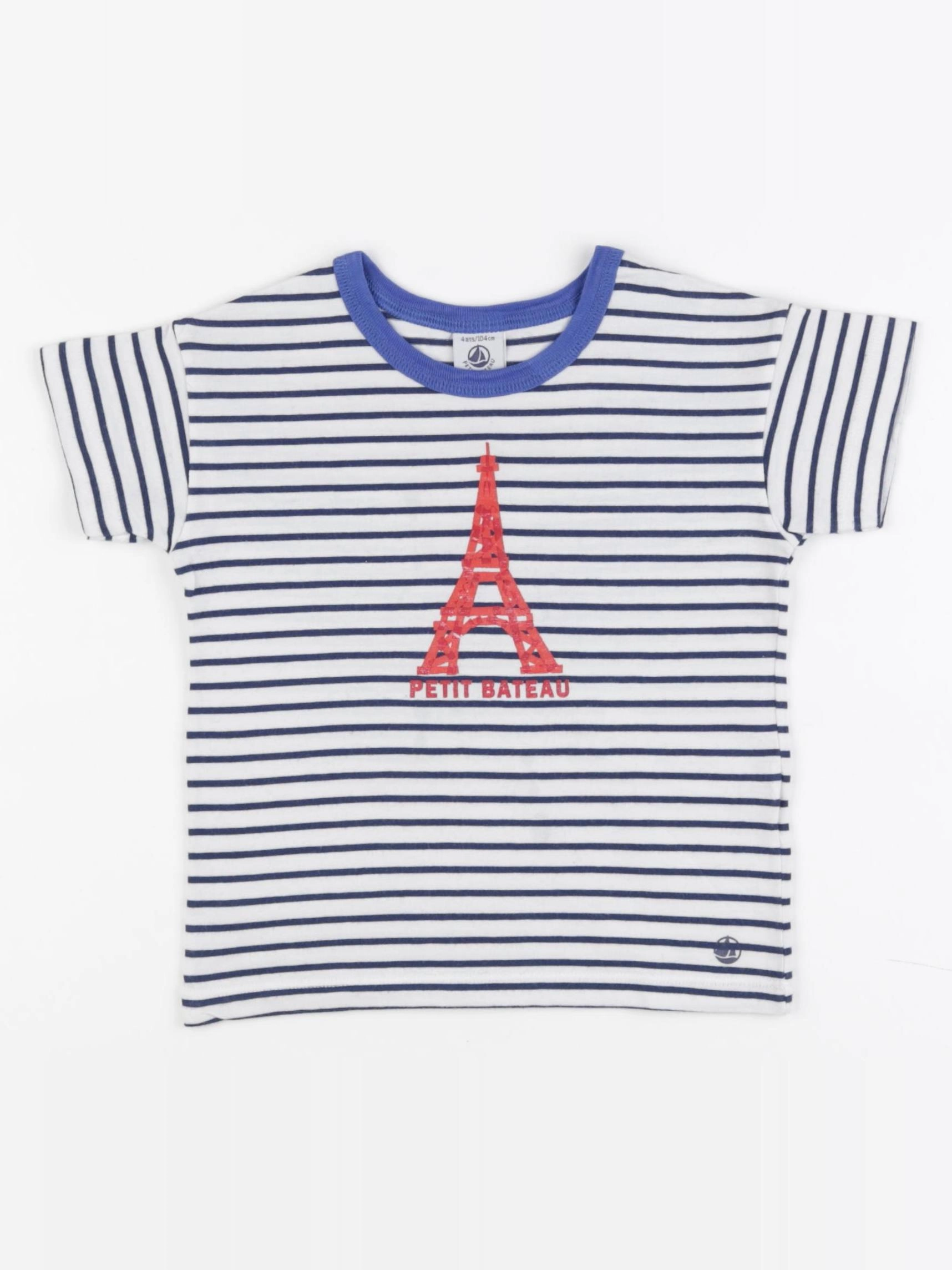Petit Bateau - maillot de corps bleu - 4 ans