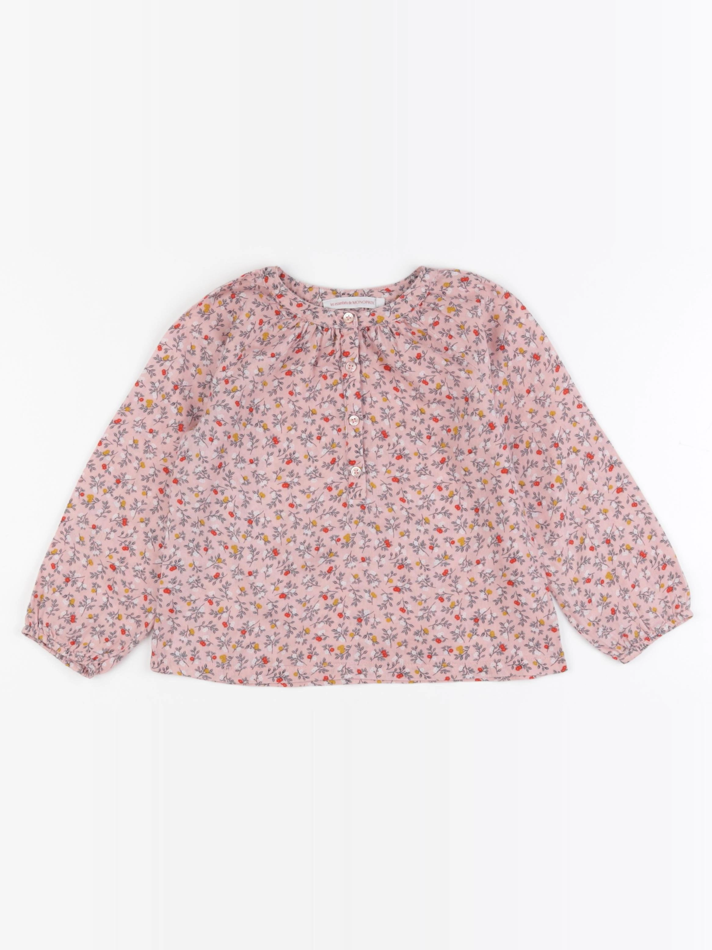 Monoprix - blouse rose - 3 ans