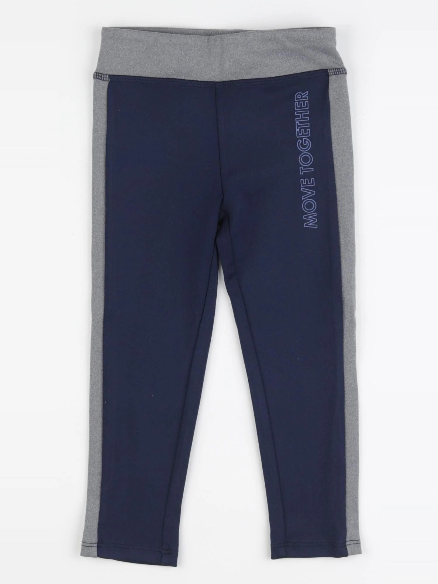 Vertbaudet - legging bleu, gris - 3 ans