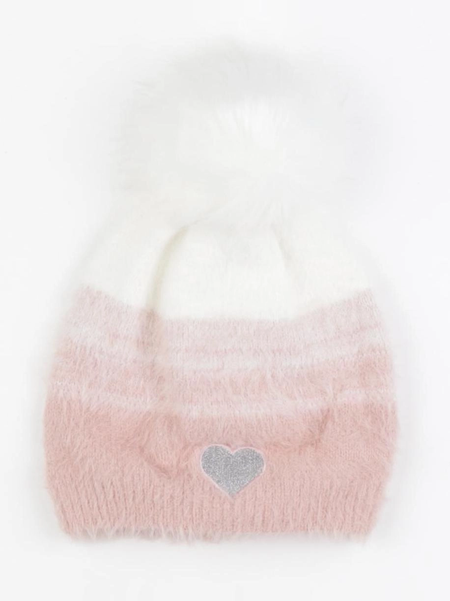 Vertbaudet - bonnet rose, blanc - 2/3 ans