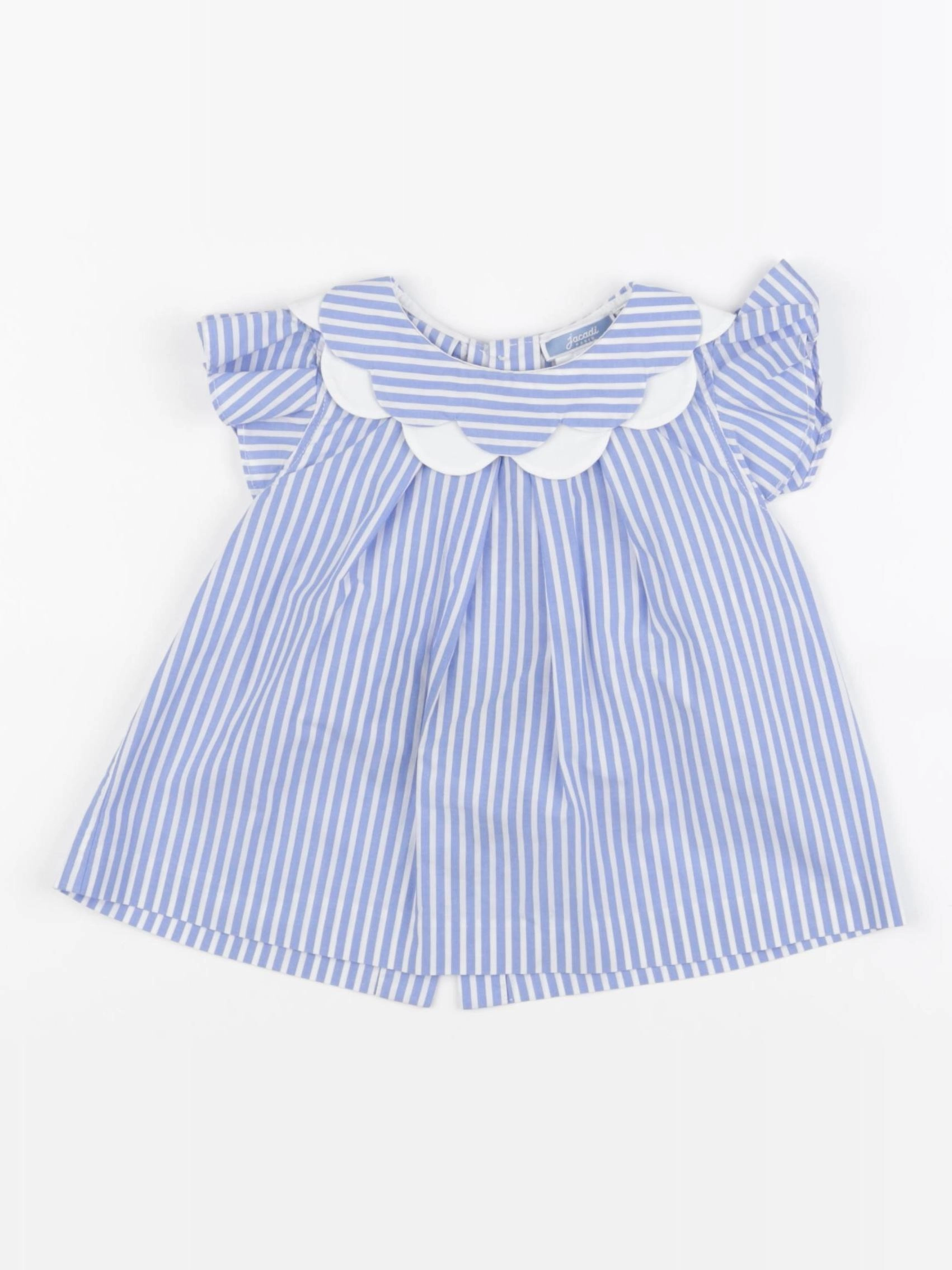Jacadi - blouse blanc, bleu - 24 mois