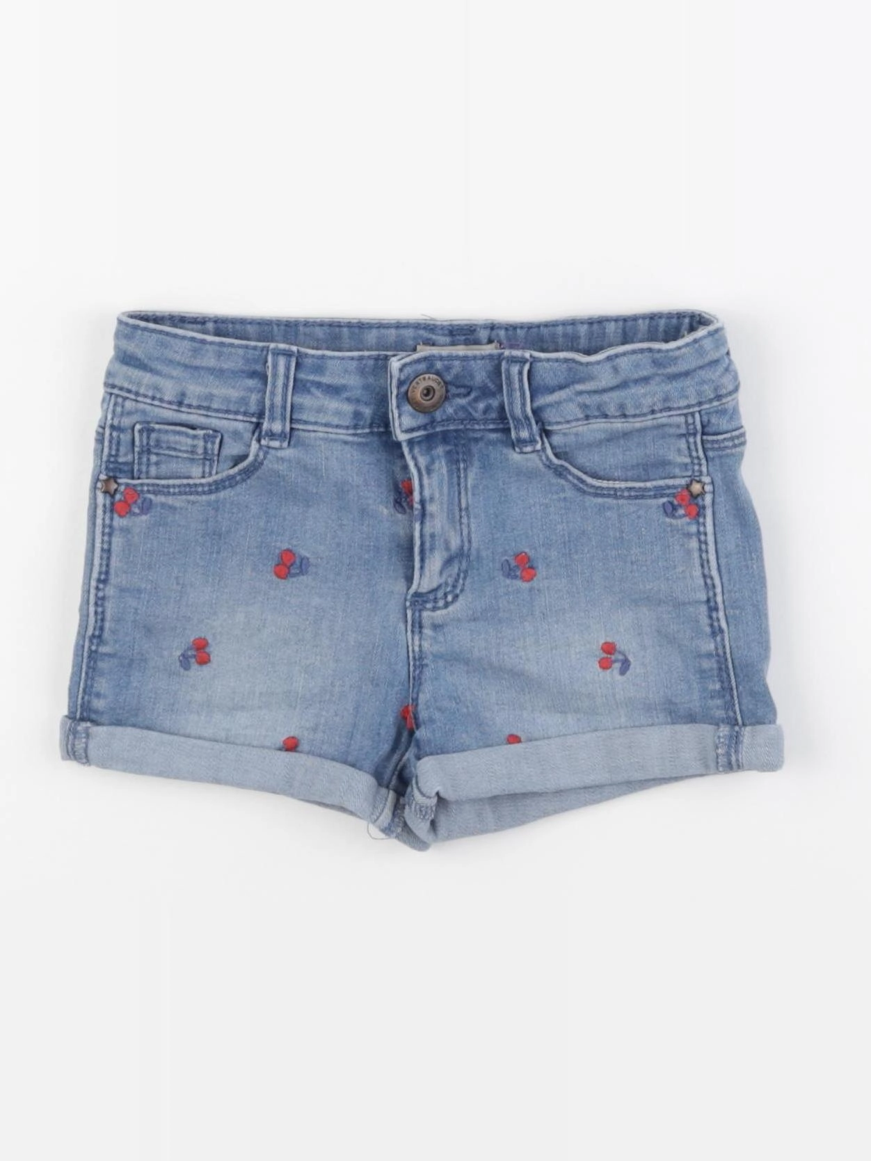 Vertbaudet - short bleu, rouge - 3 ans