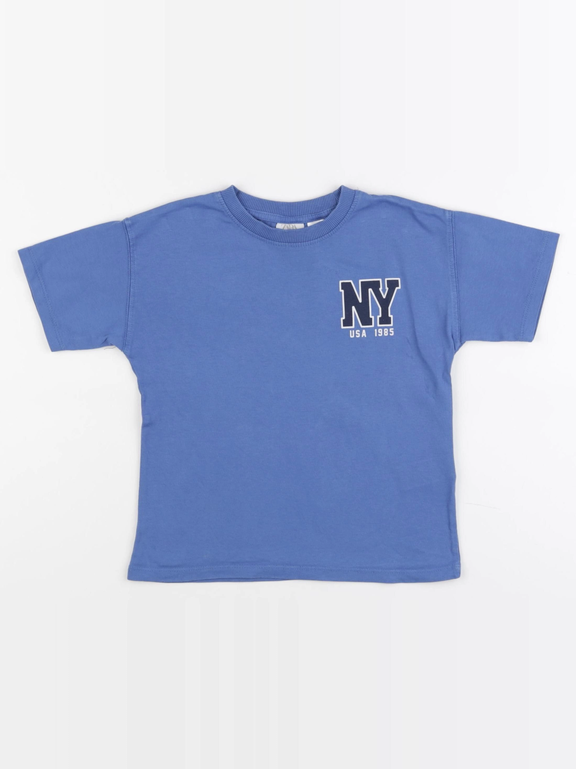 Zara - tee-shirt imprimé au dos bleu - 3 ans