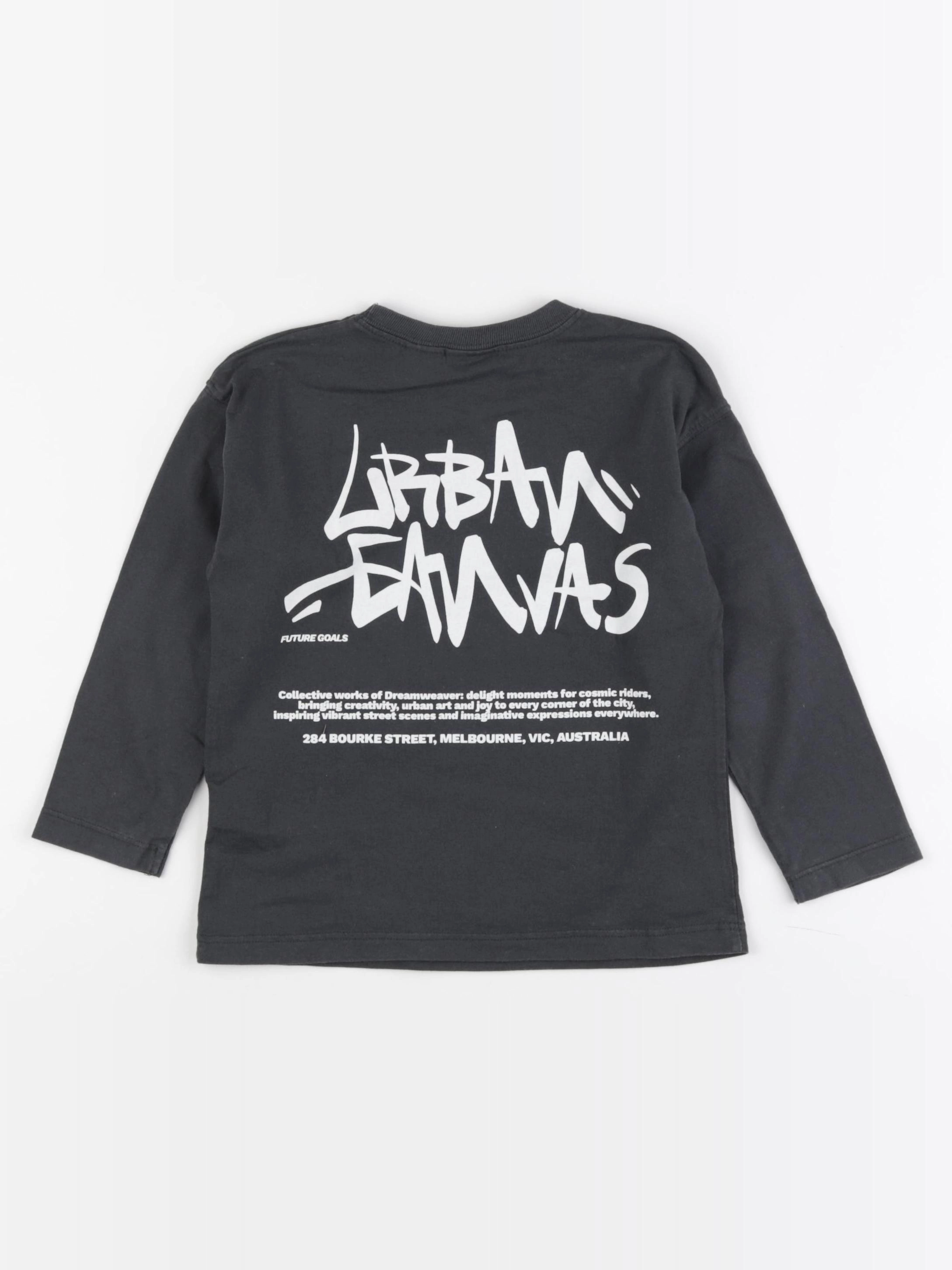 Zara - tee-shirt imprimé au dos gris - 3 ans