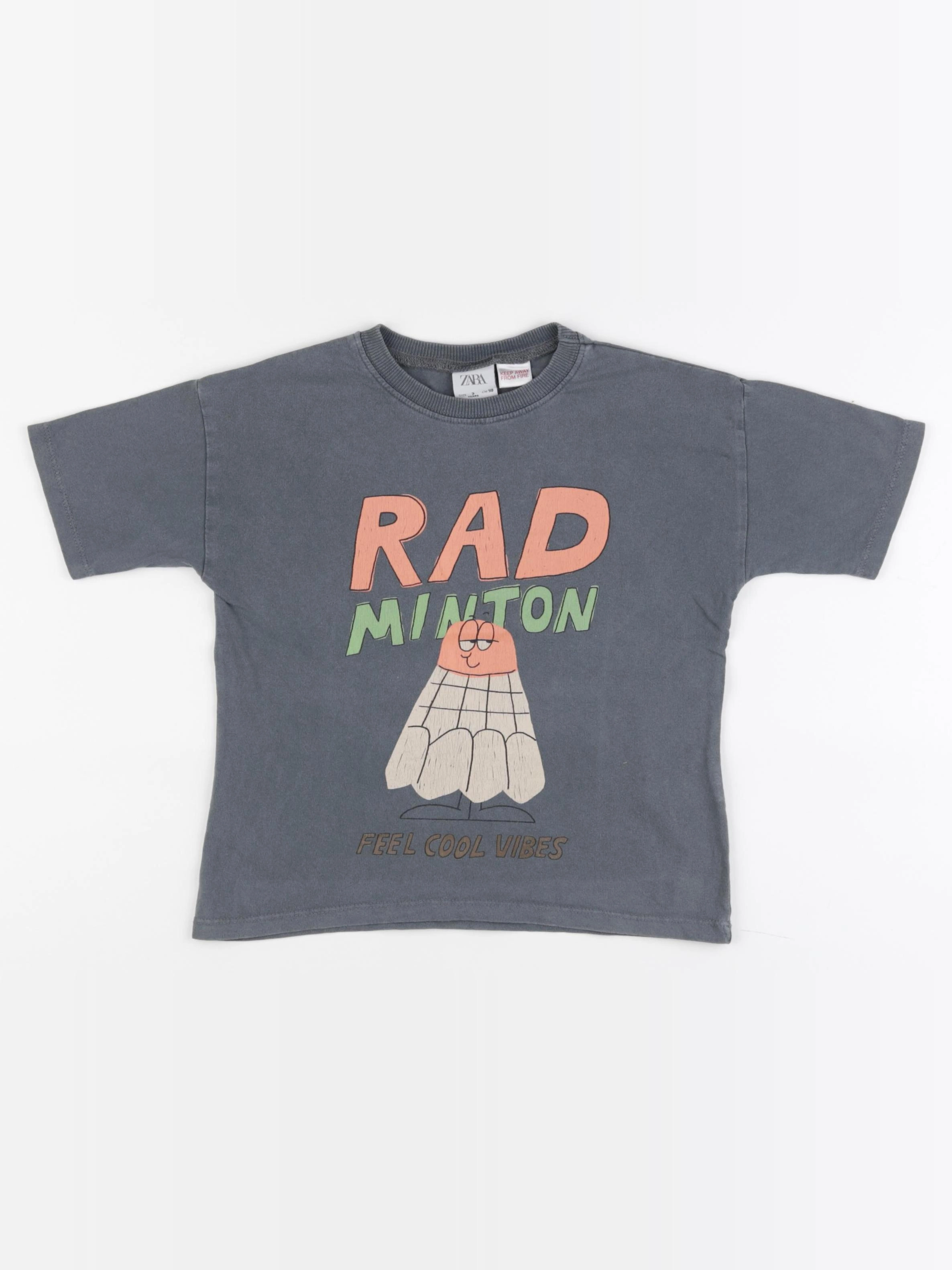Zara - tee-shirt gris - 3 ans
