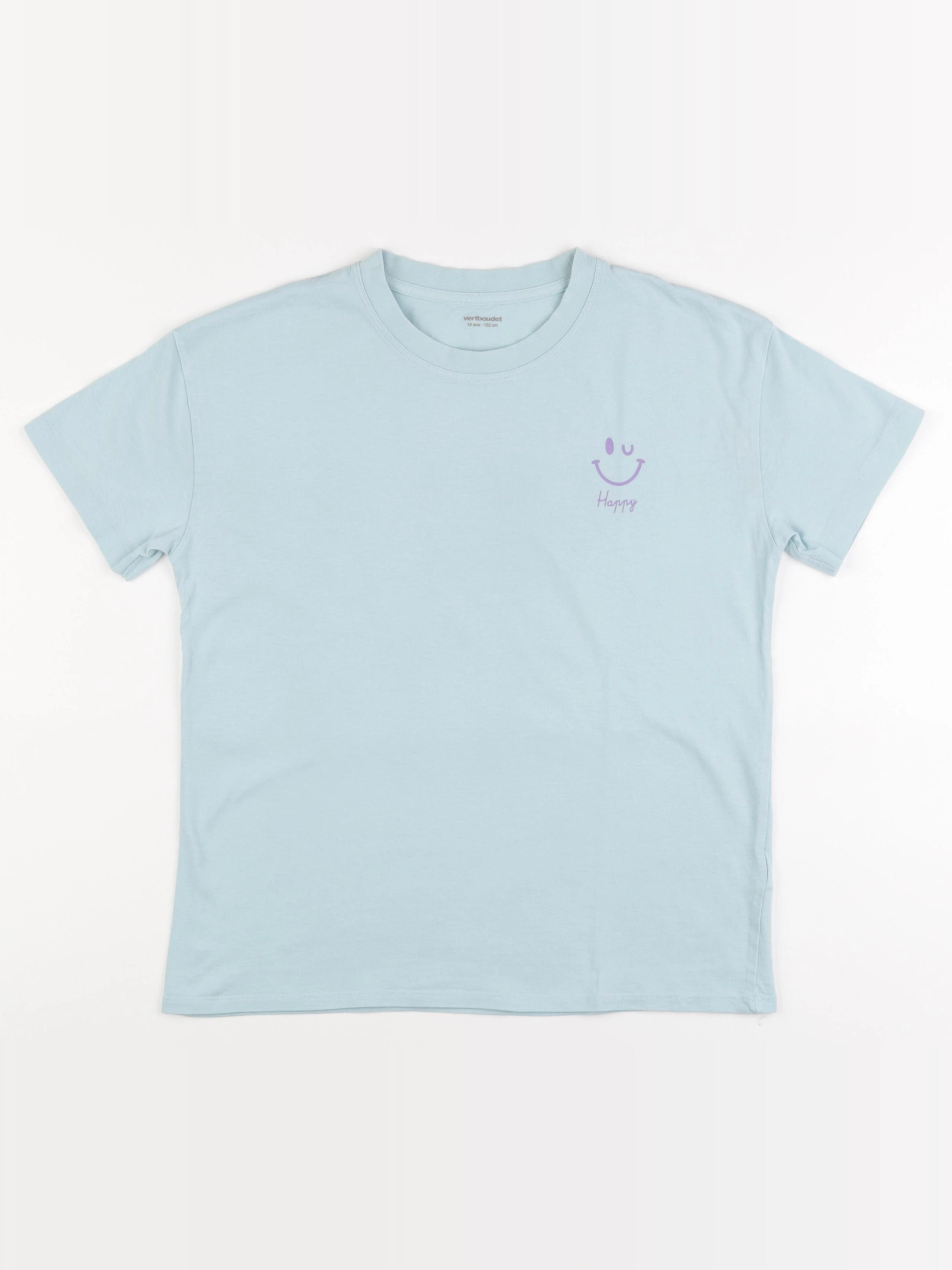 Vertbaudet - tee-shirt bleu - 12 ans