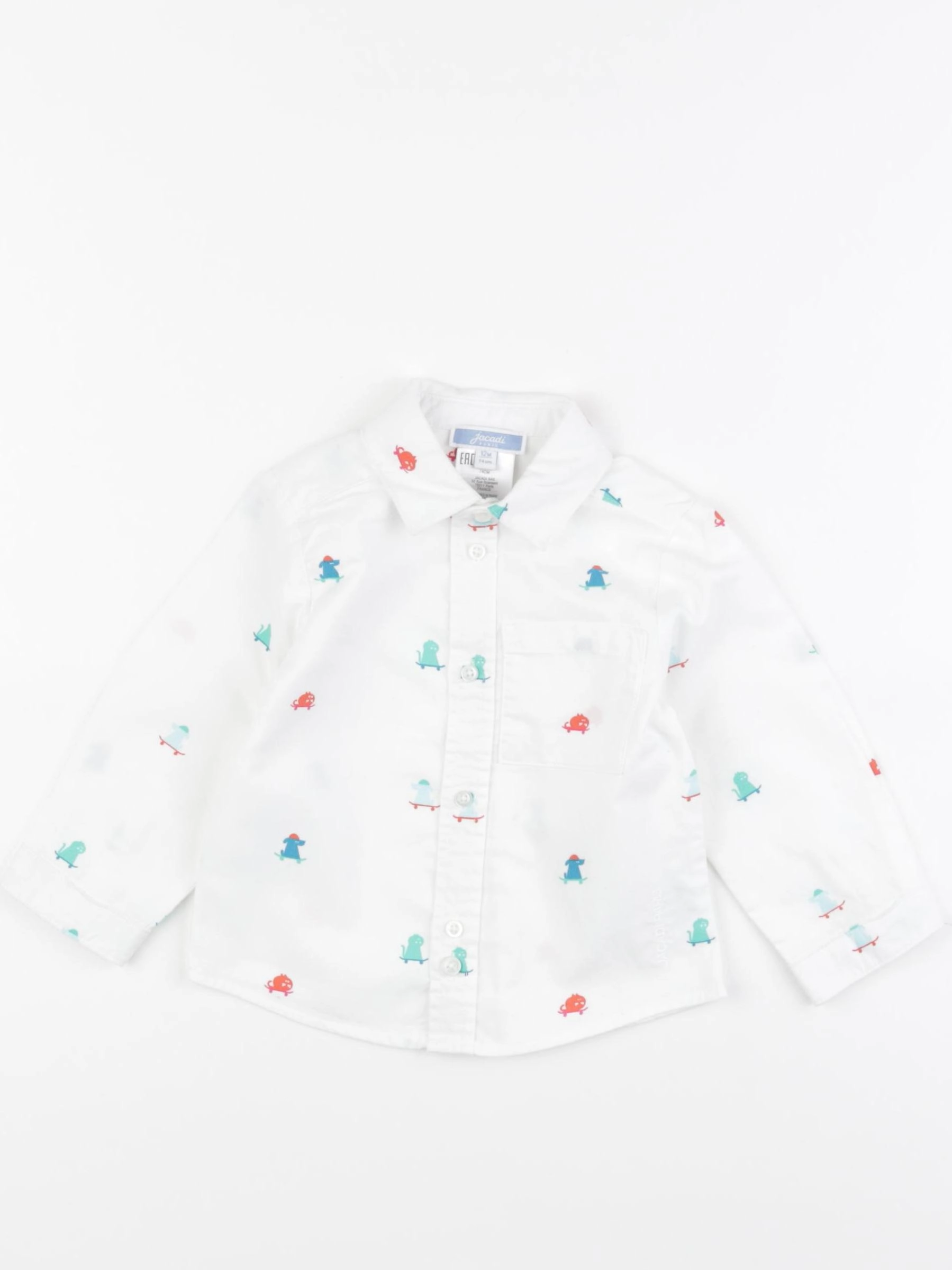 Jacadi - chemise blanc - 12 mois