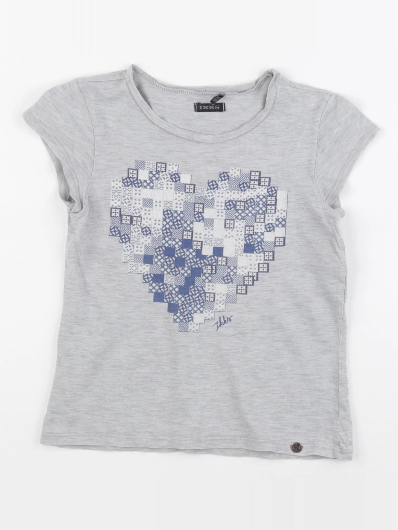 IKKS - tee-shirt bleu, gris - 5 ans