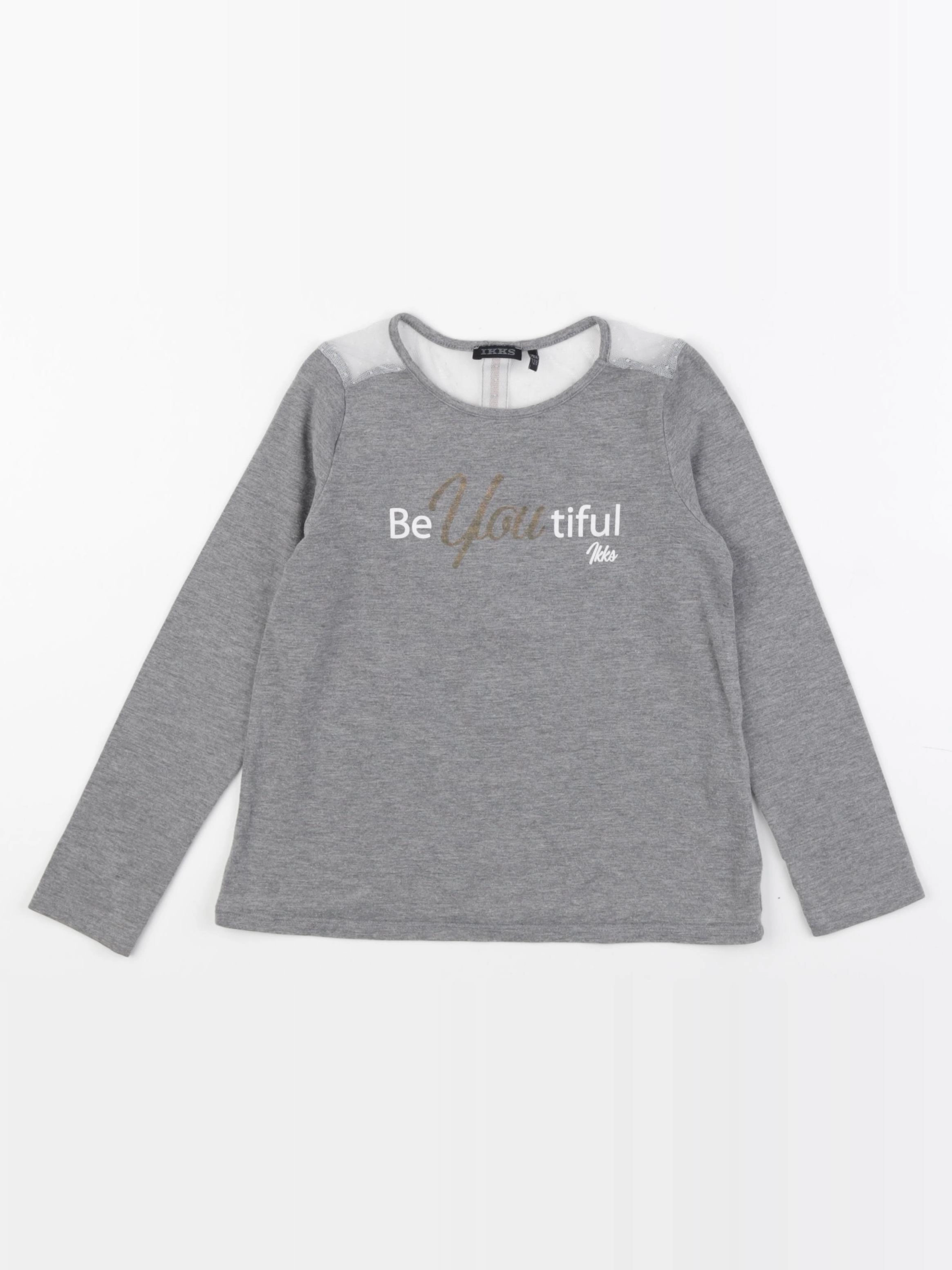 IKKS - tee-shirt gris - 8 ans