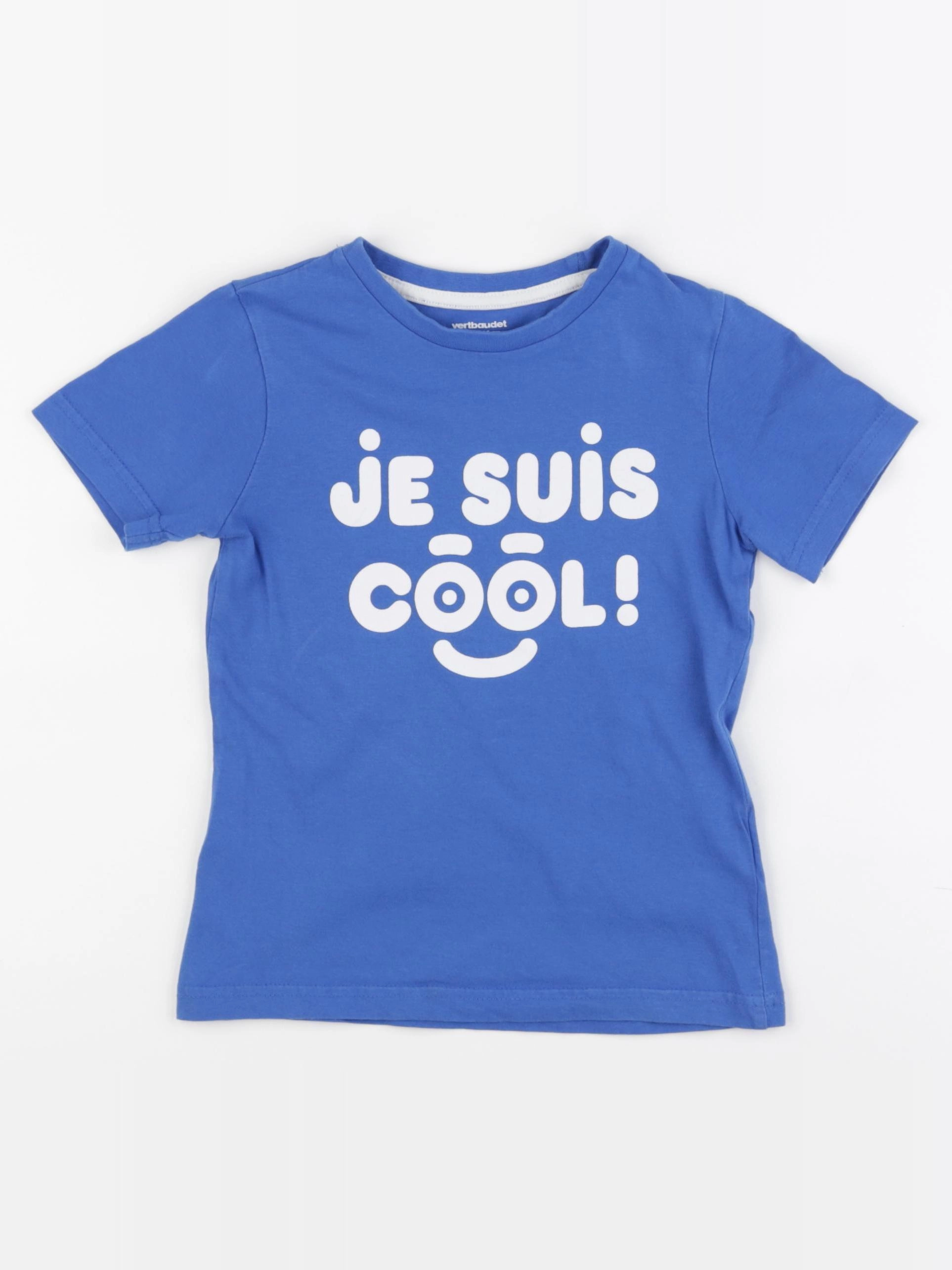 Vertbaudet - tee-shirt bleu - 6 ans