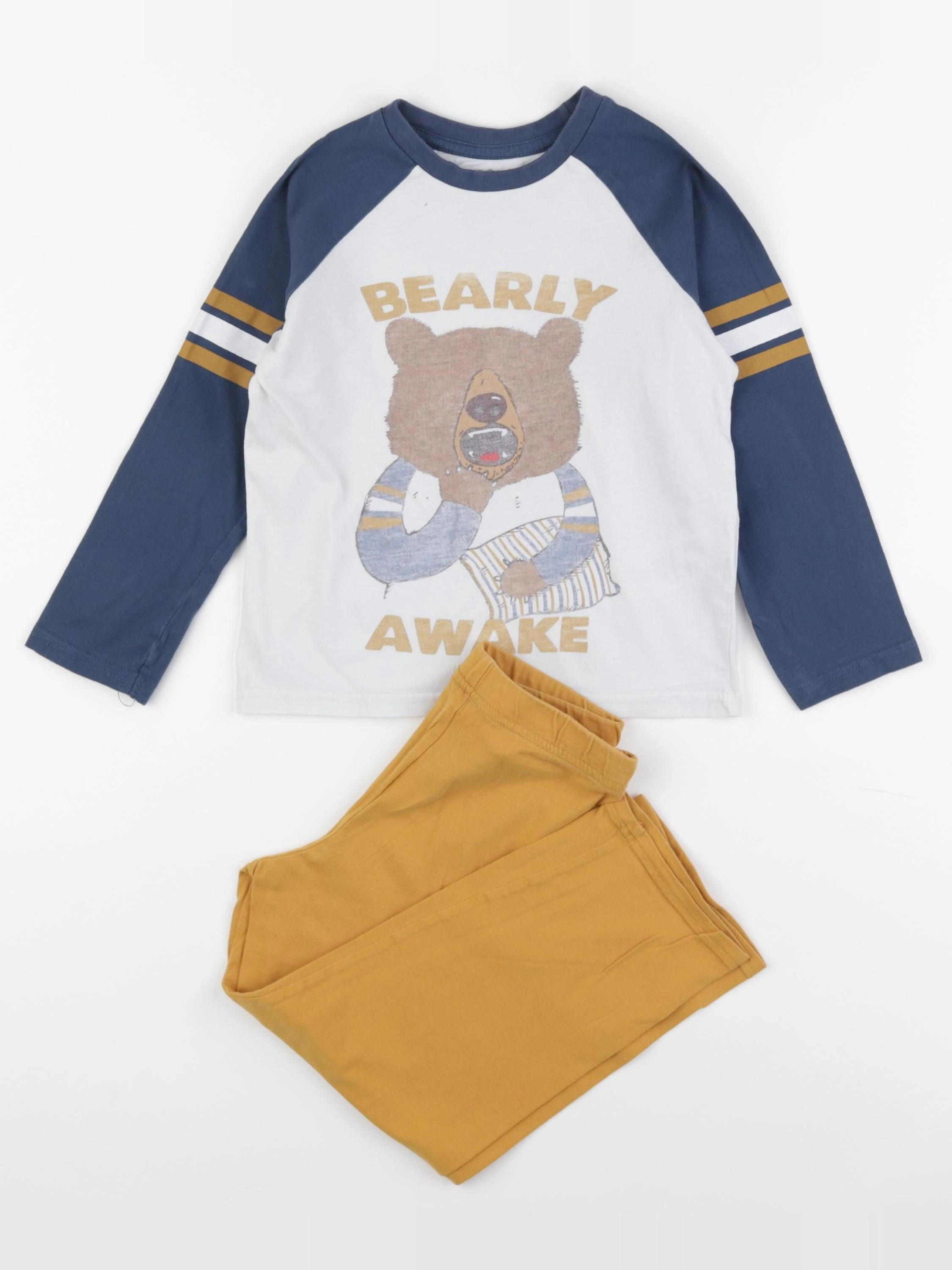 Vertbaudet - pyjama coton jaune - 3 ans