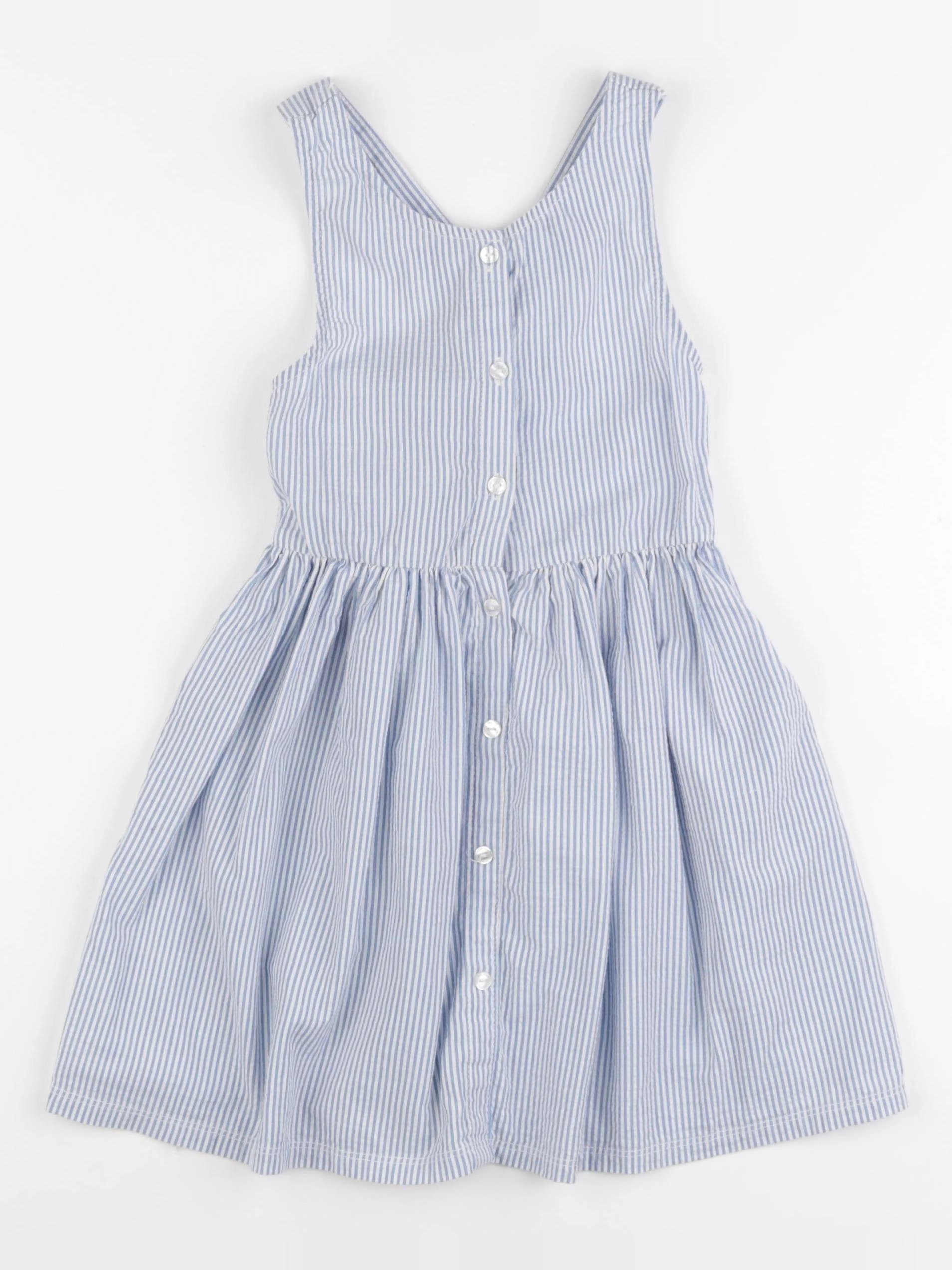 Okaidi - robe blanc, bleu - 6 ans