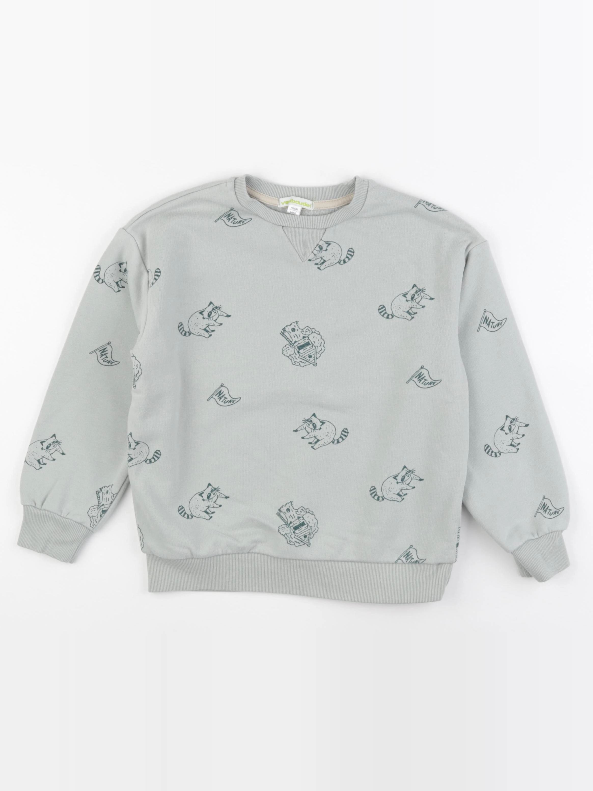 Vertbaudet - sweat vert - 6 ans