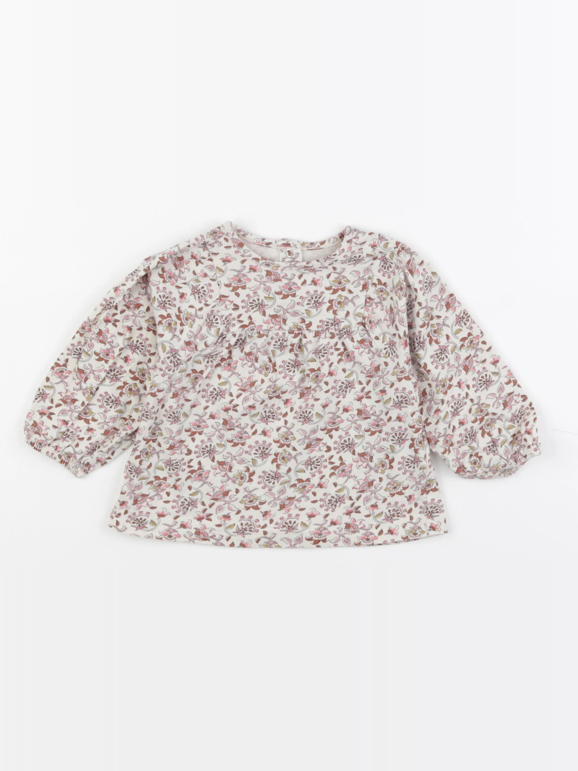 Vertbaudet - tee-shirt beige - 12 mois