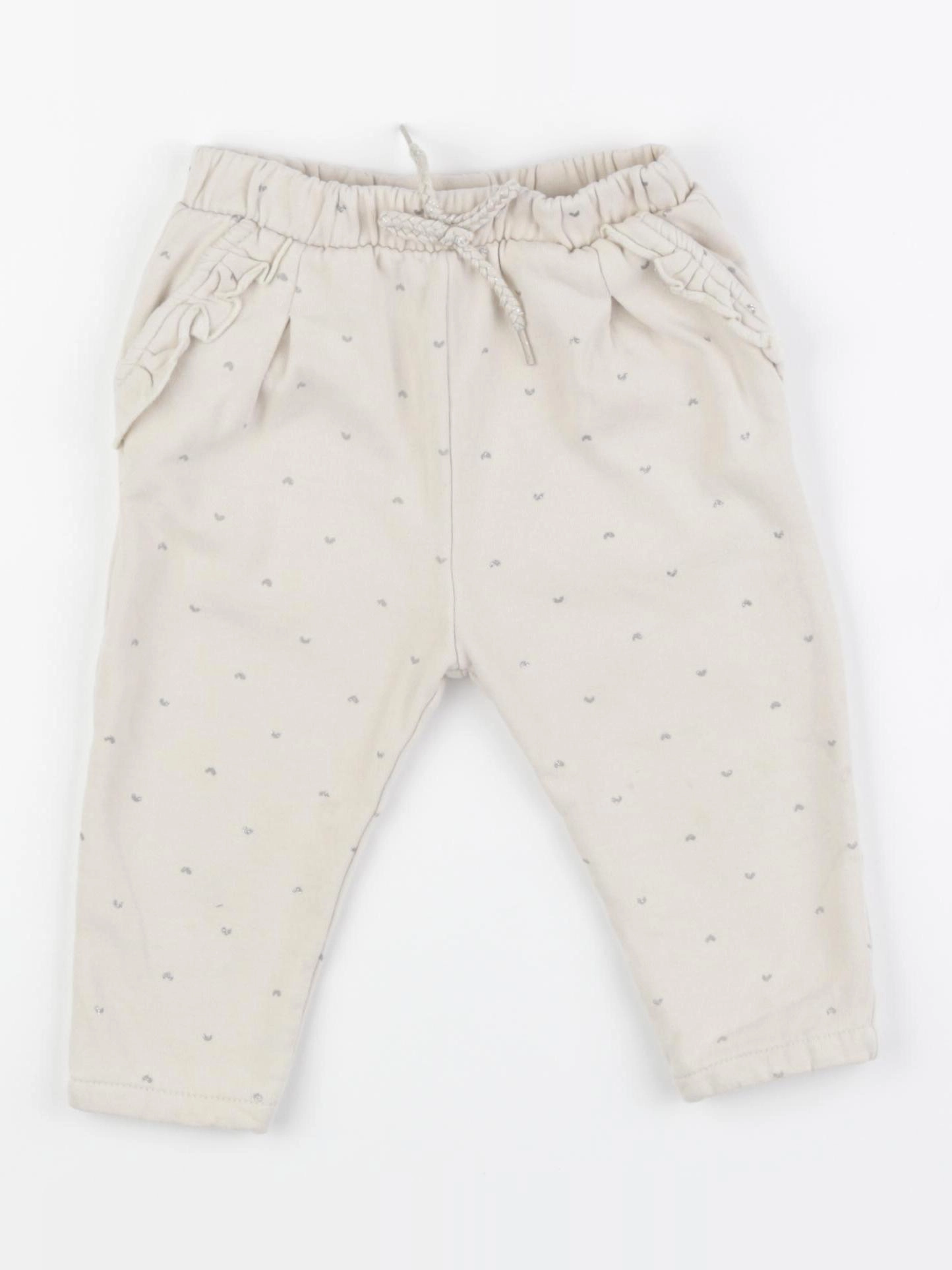 Vertbaudet - jogging doublé beige, argent - 18 mois