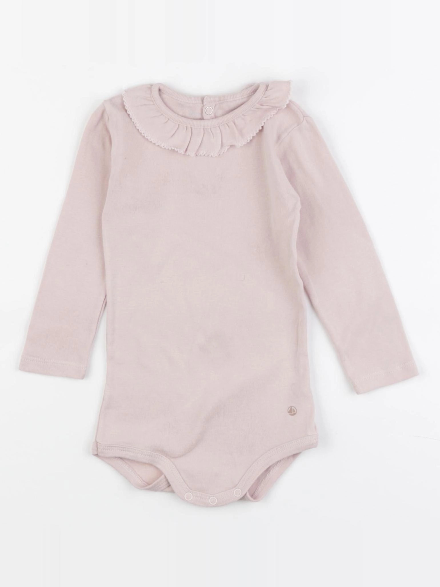 Petit Bateau - body à col rose - 12 mois