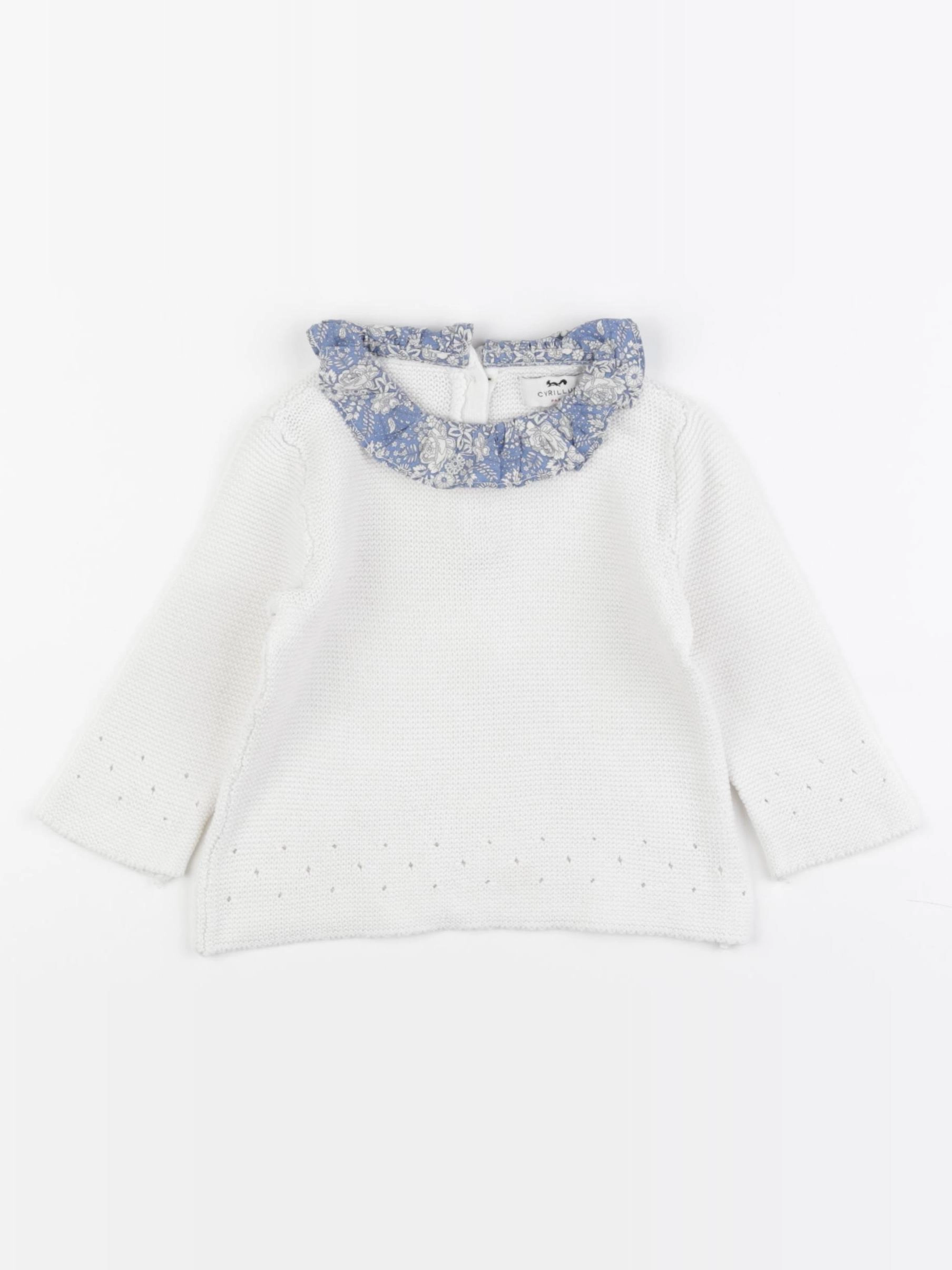 Cyrillus - pull blanc - 12 mois