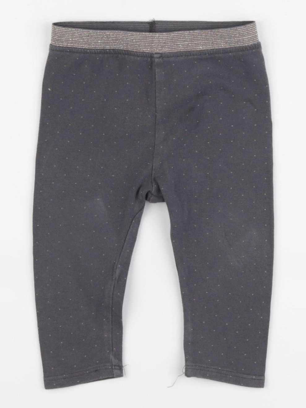 Vertbaudet - legging gris - 9 mois