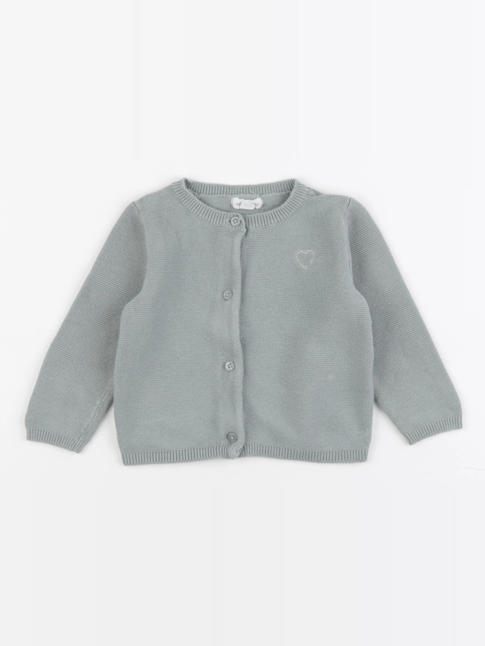 Vertbaudet - gilet vert - 6 mois