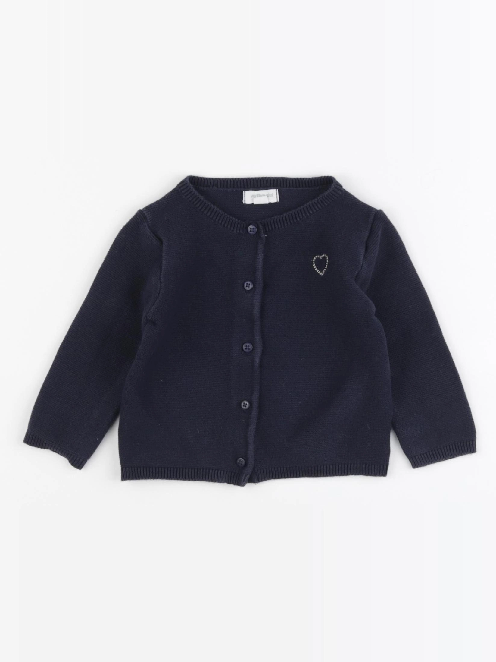 Vertbaudet - gilet bleu - 6 mois