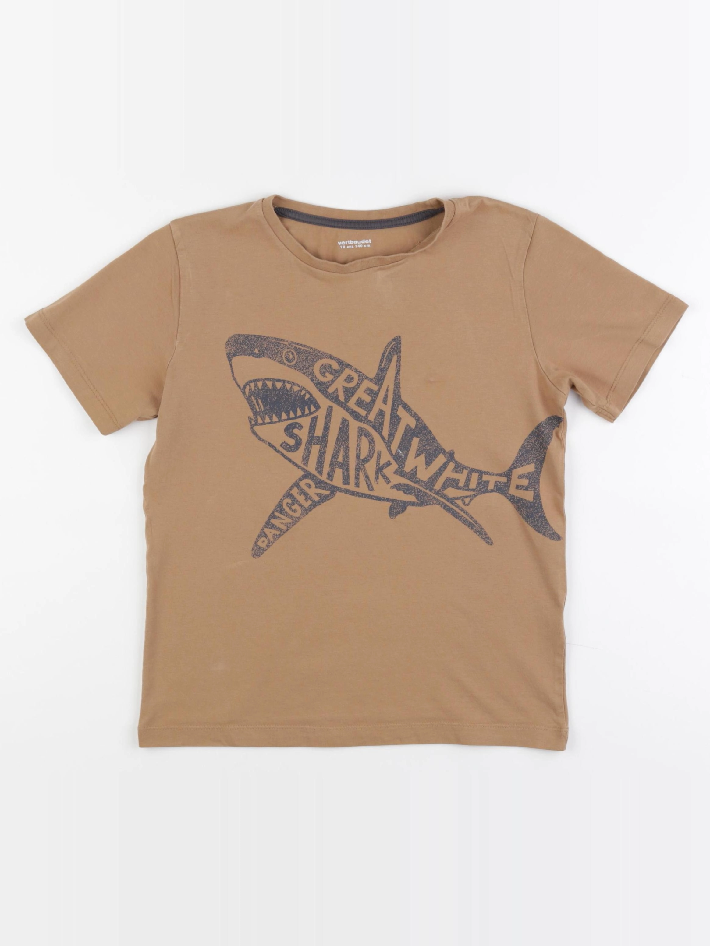 Vertbaudet - tee-shirt marron - 10 ans