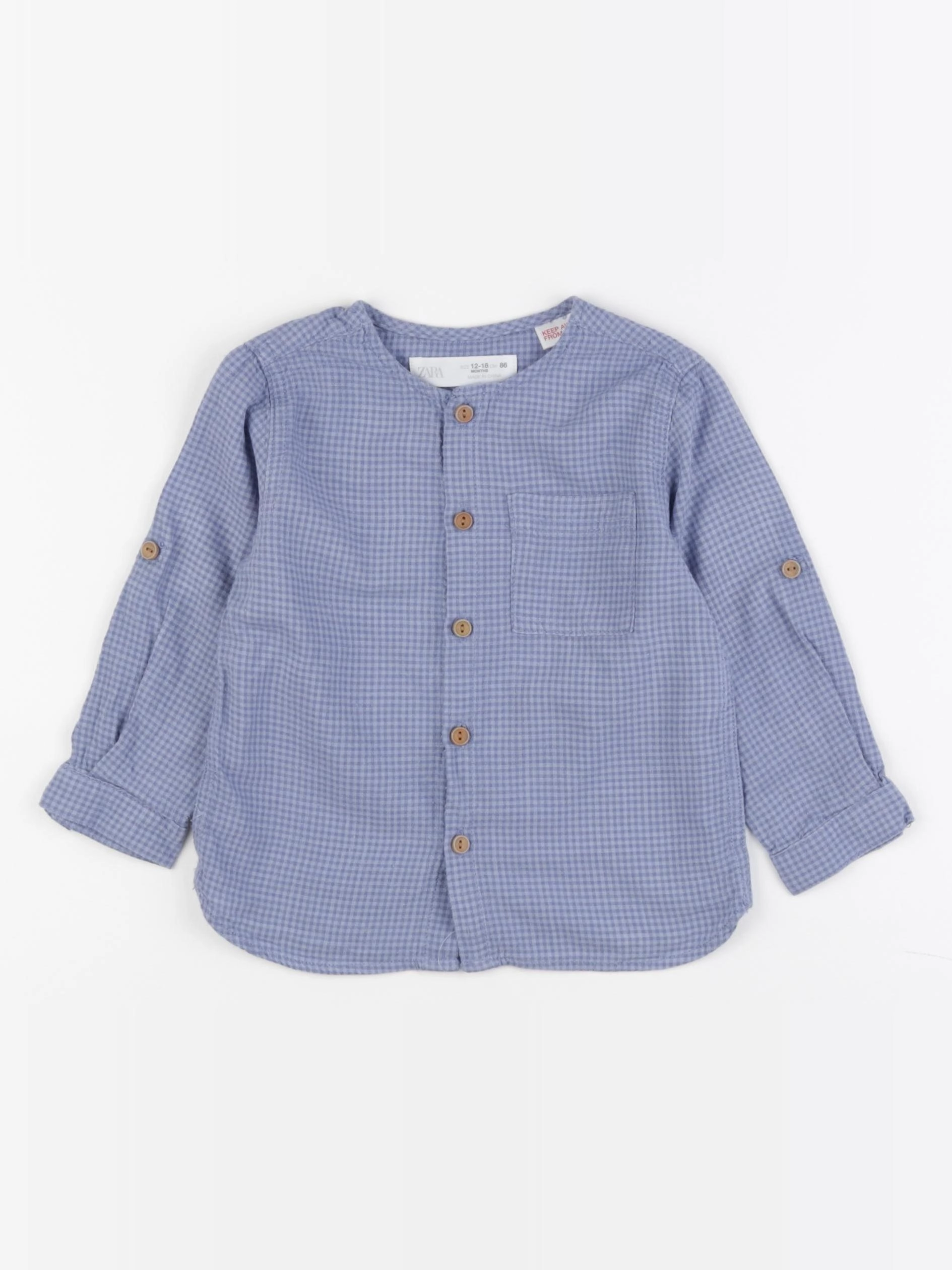 Zara - chemise bleu - 12/18 mois