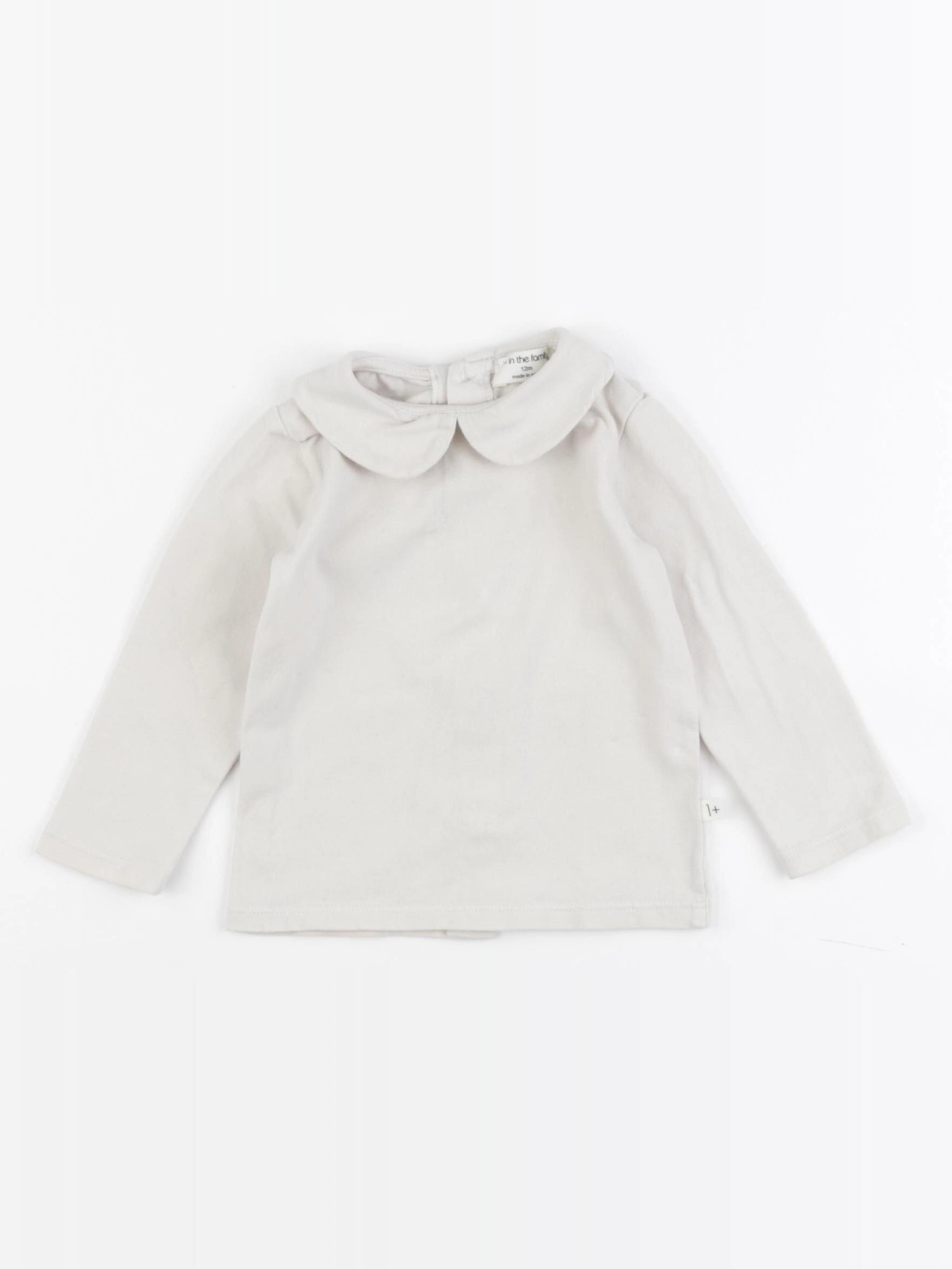1+ In the family - tee-shirt beige - 12 mois