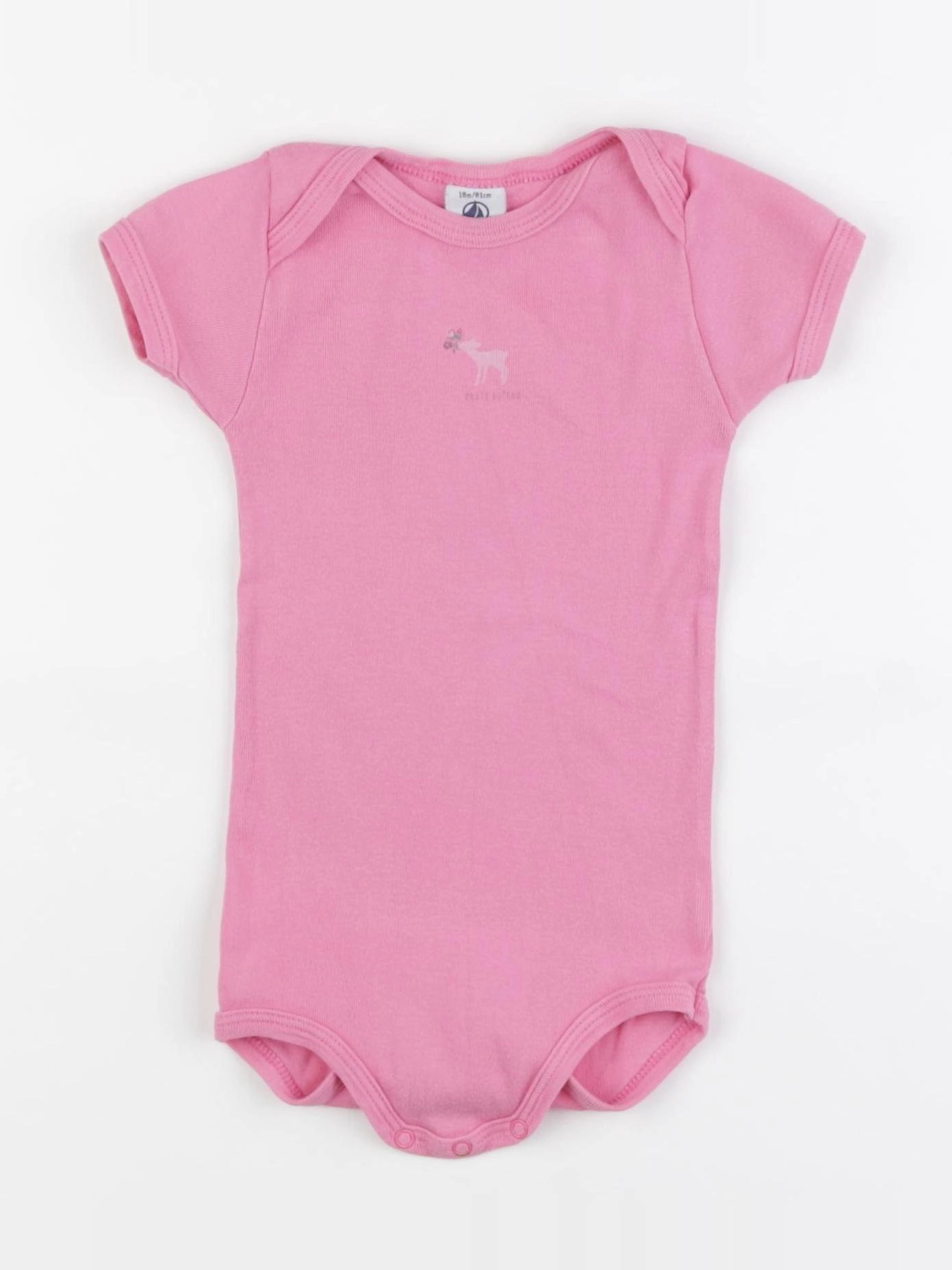 Petit Bateau - body rose - 18 mois