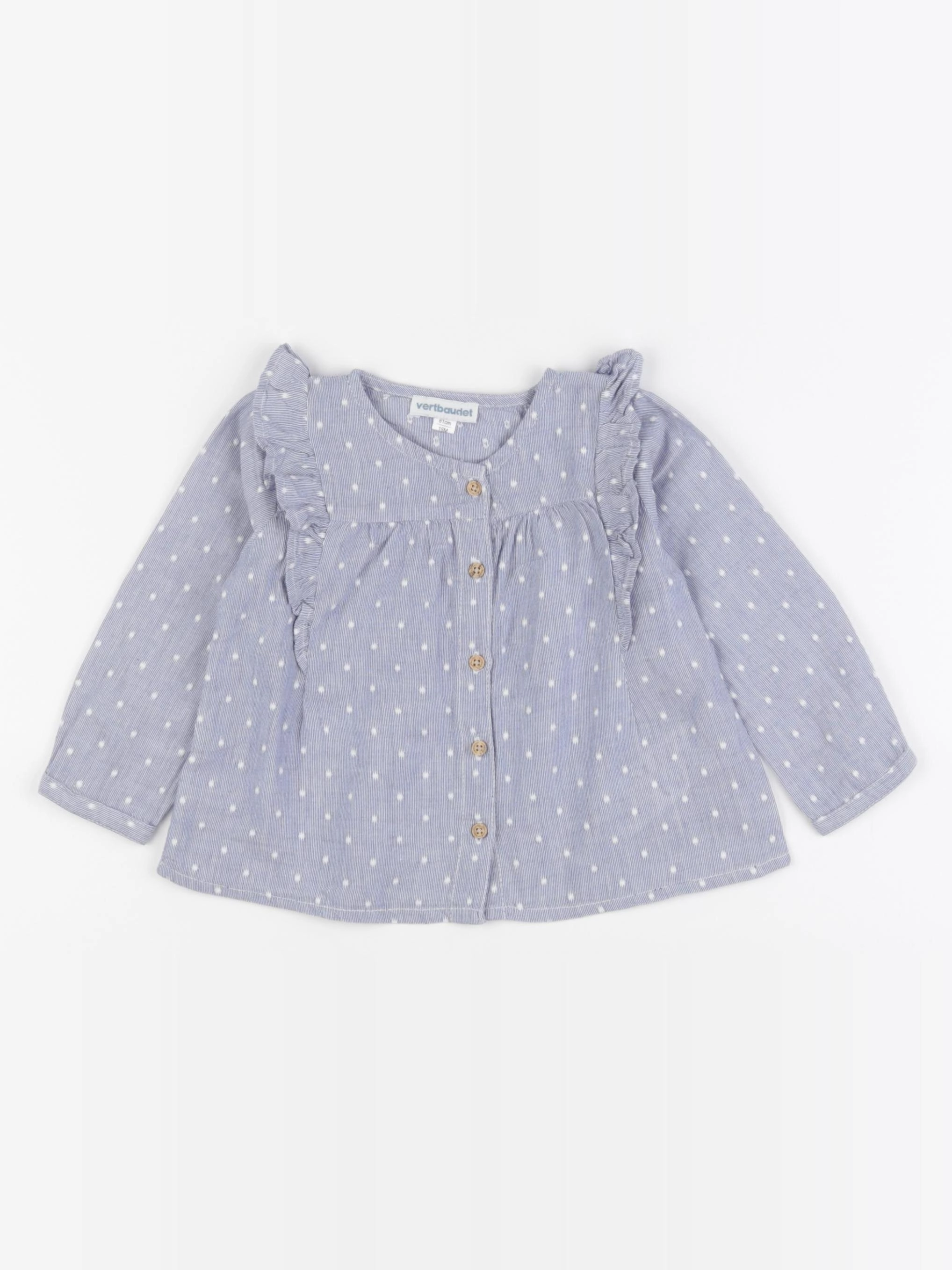 Vertbaudet - blouse bleu - 18 mois