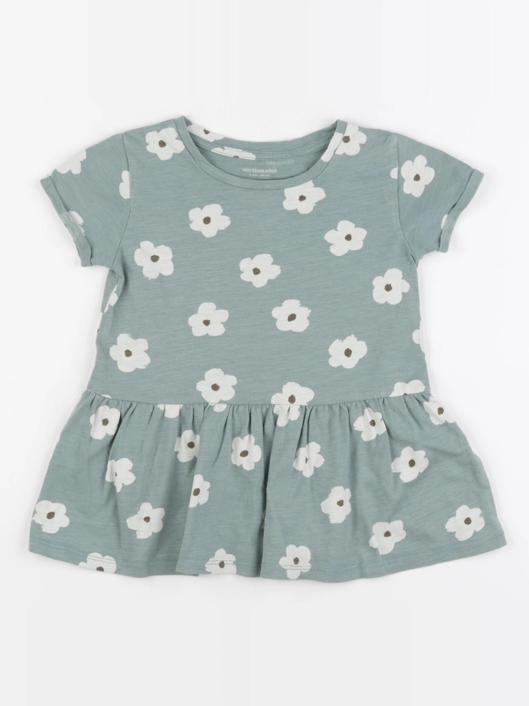 Vertbaudet - robe vert - 2 ans