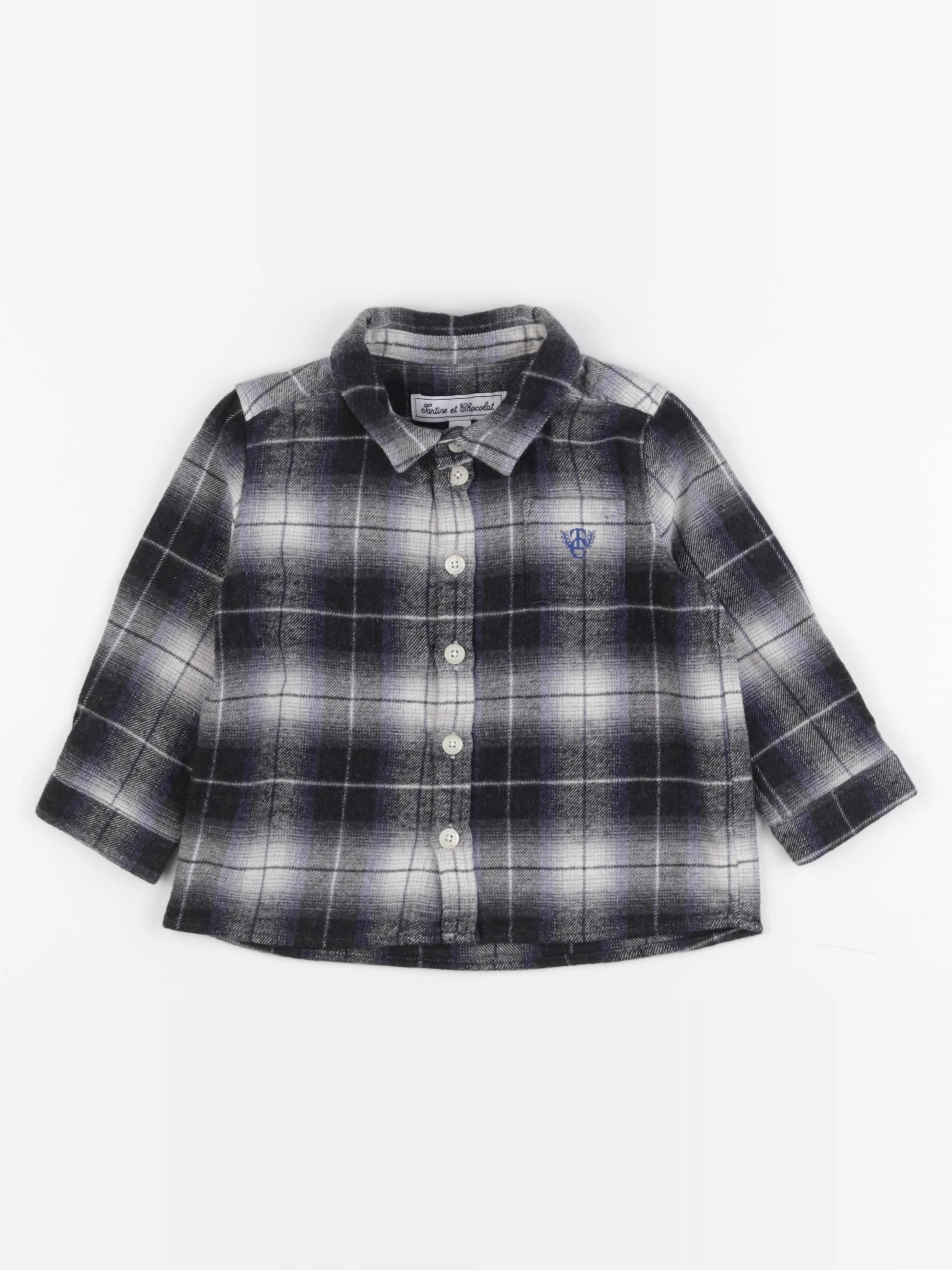 Tartine & Chocolat - chemise blanc, noir - 2 ans