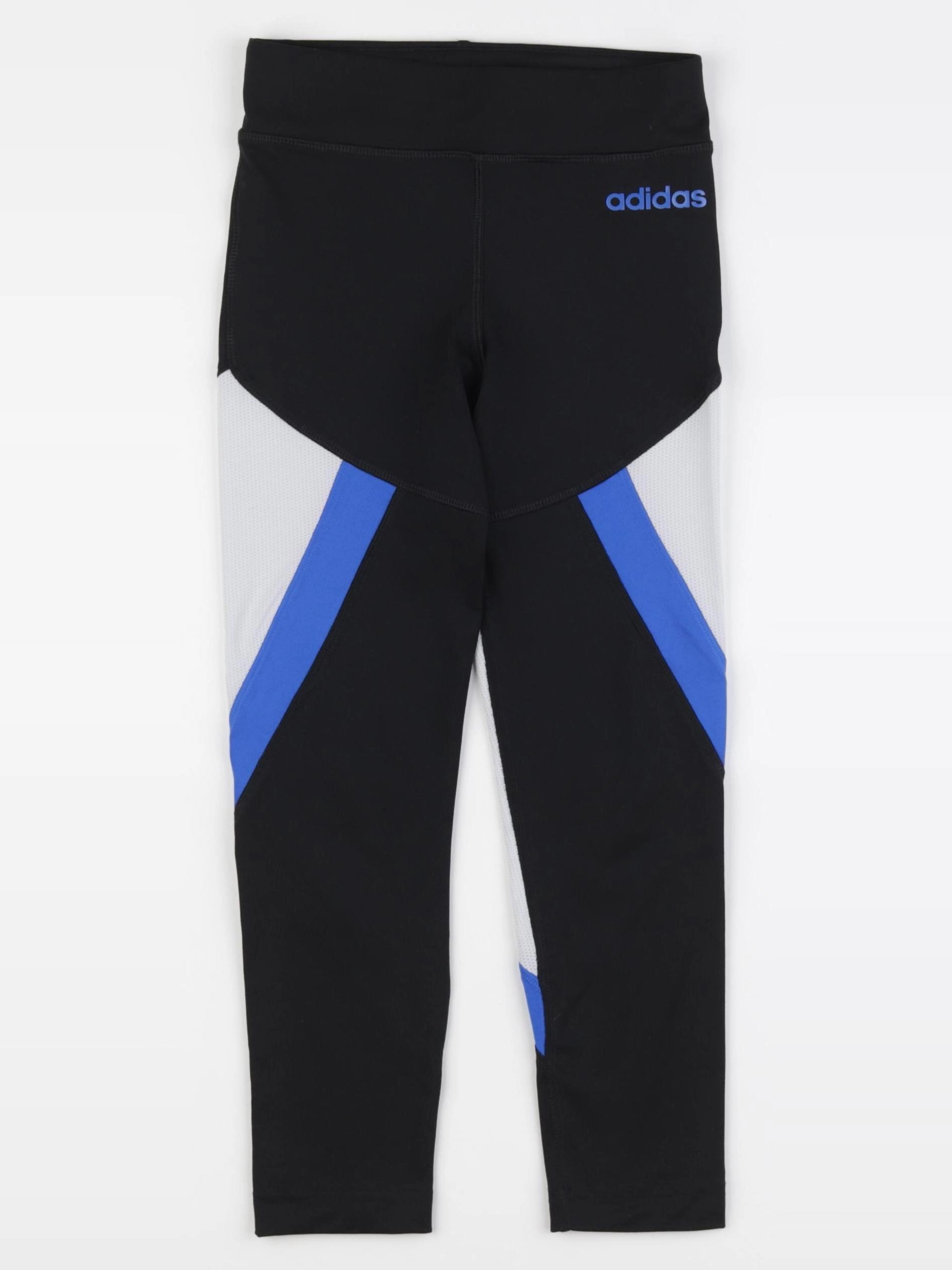 Adidas - legging bleu, noir - 6/7 ans