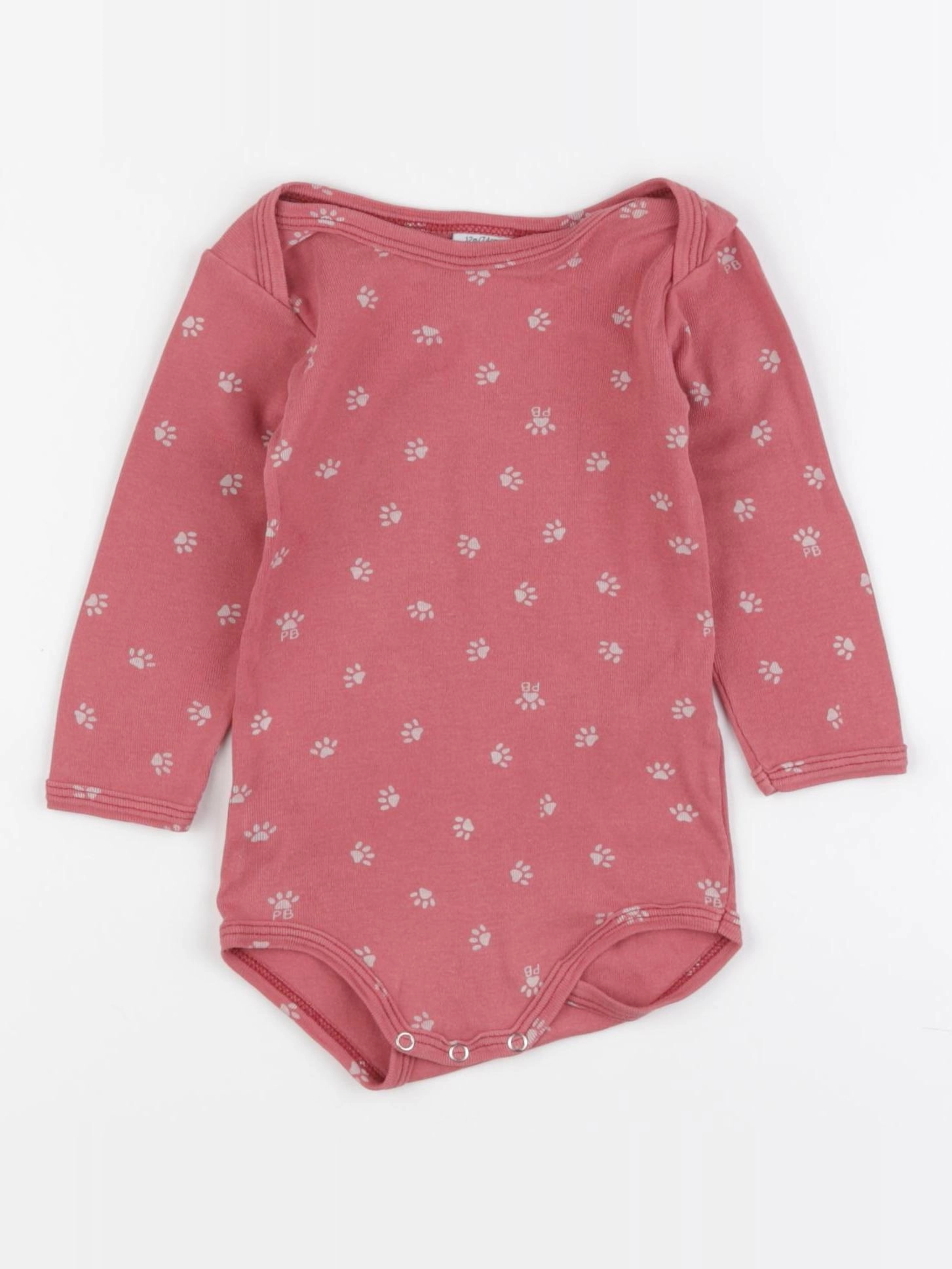 Petit Bateau - body rose - 12 mois