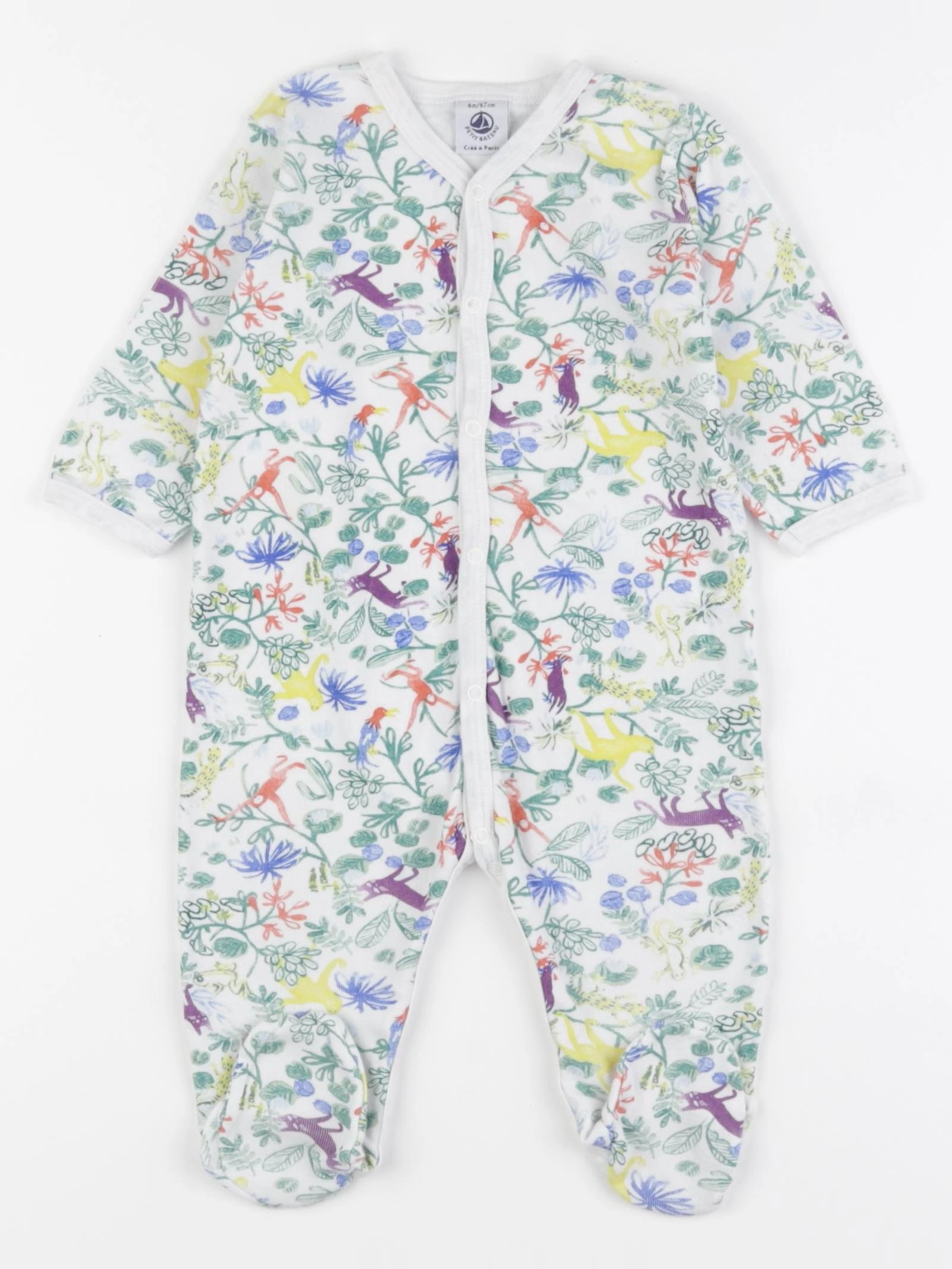 Petit Bateau - pyjama coton multicolore - 6 mois