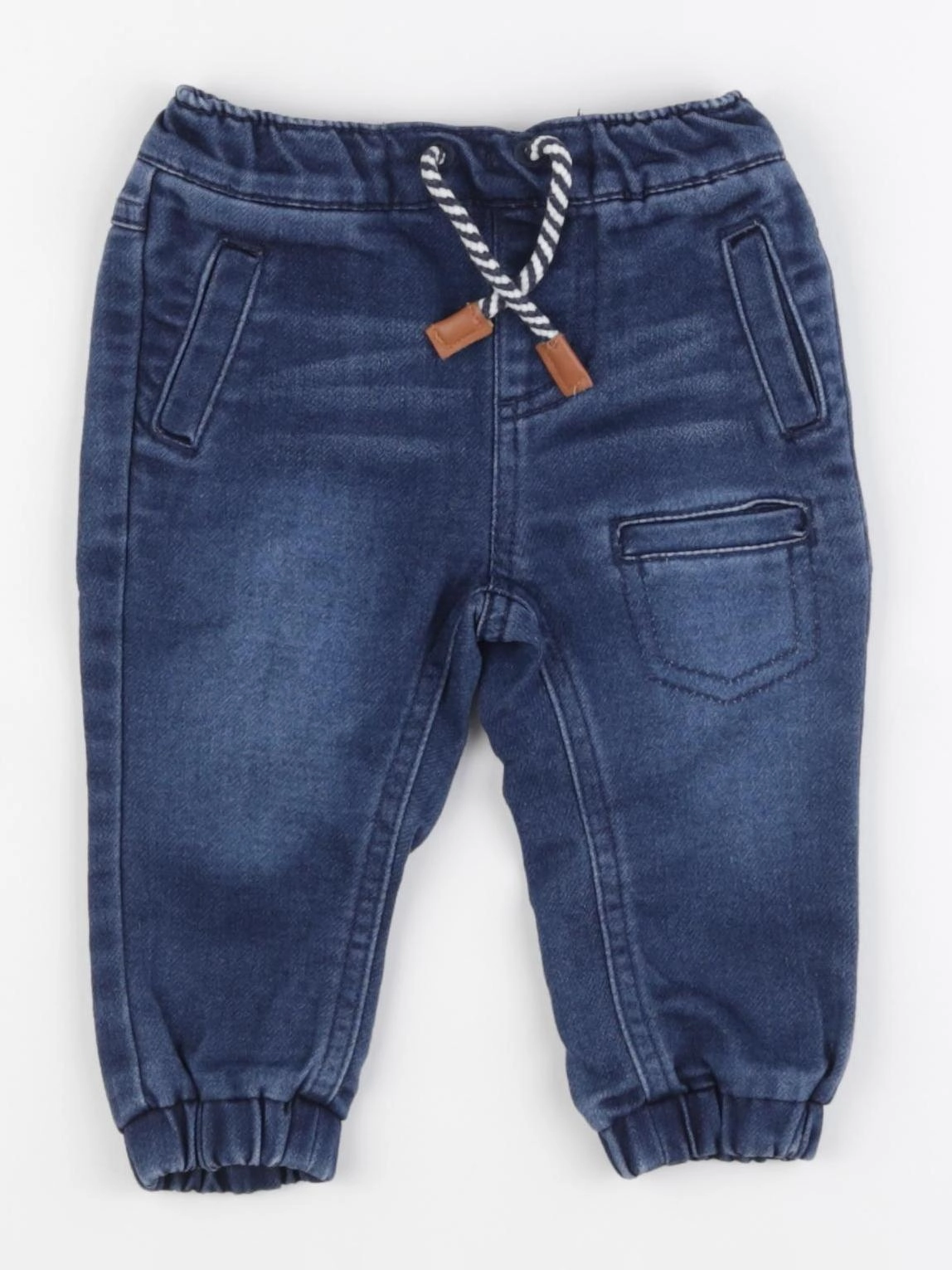 Vertbaudet - pantalon bleu - 6 mois