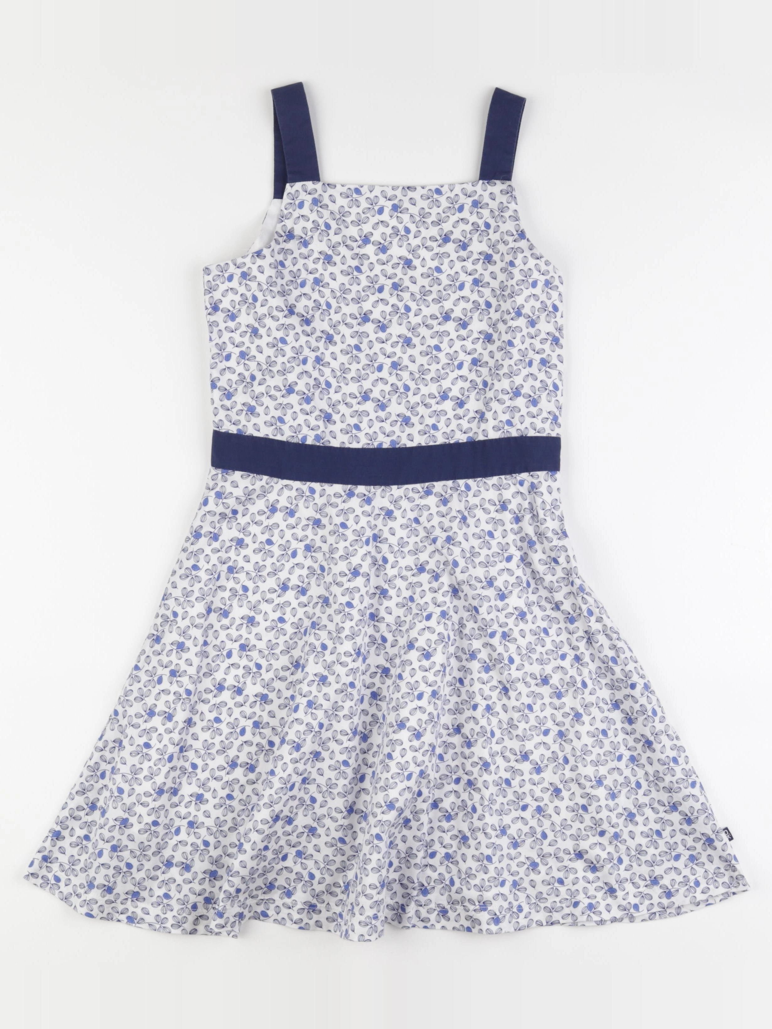 Okaidi - robe blanc, bleu - 10 ans