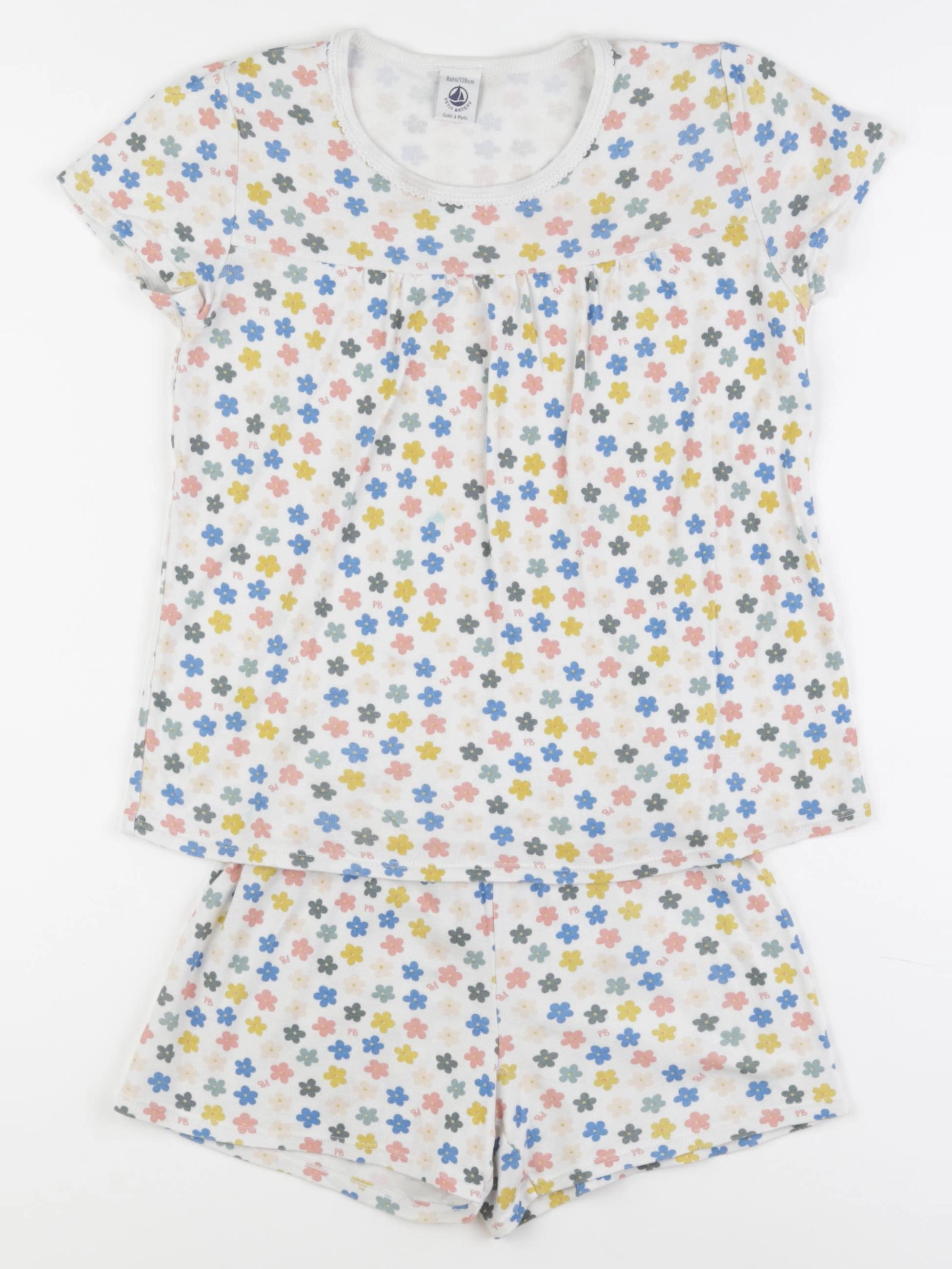 Petit Bateau - pyjama coton multicolore - 8 ans